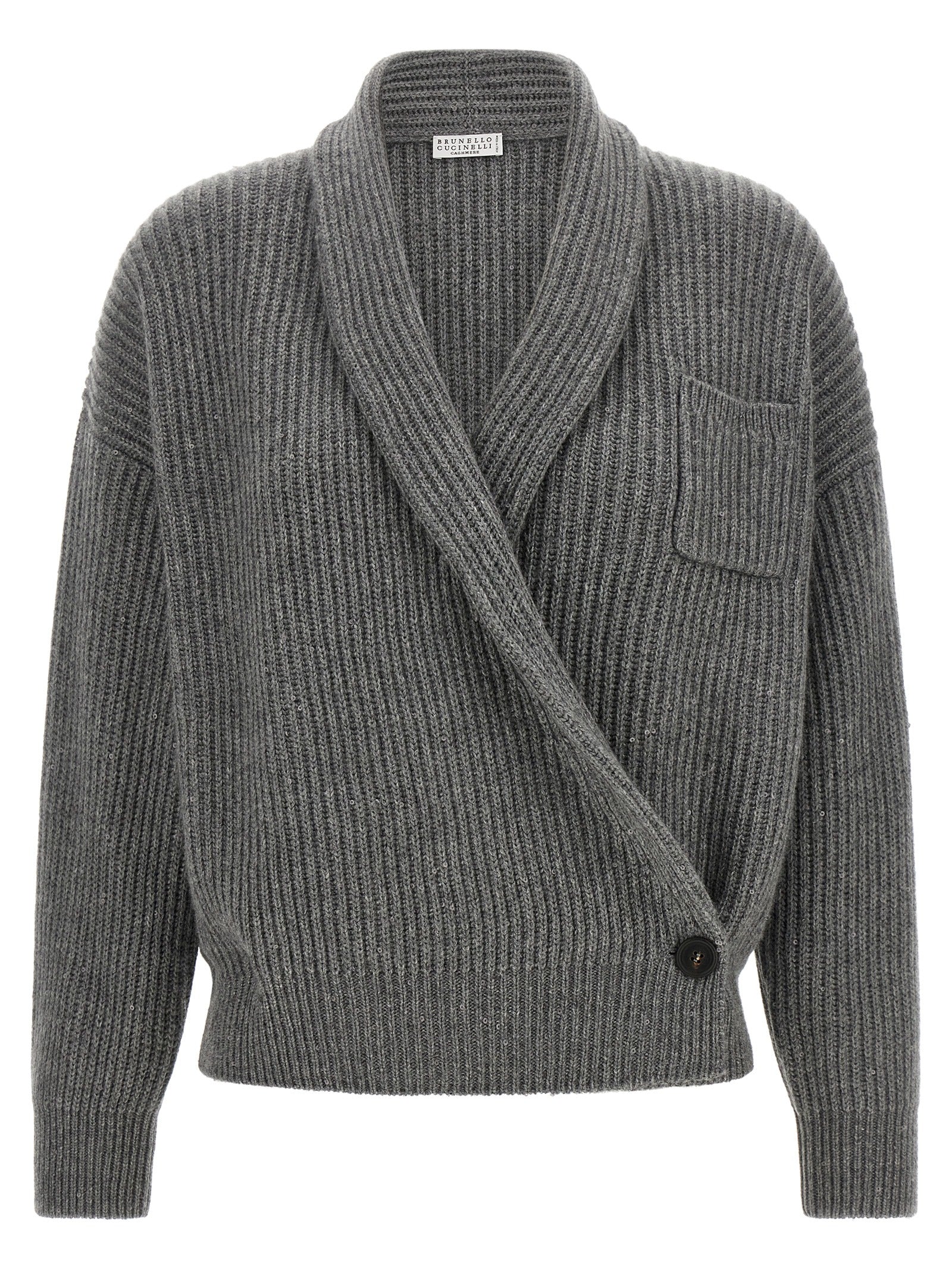 Gray Cashmere Cardigan