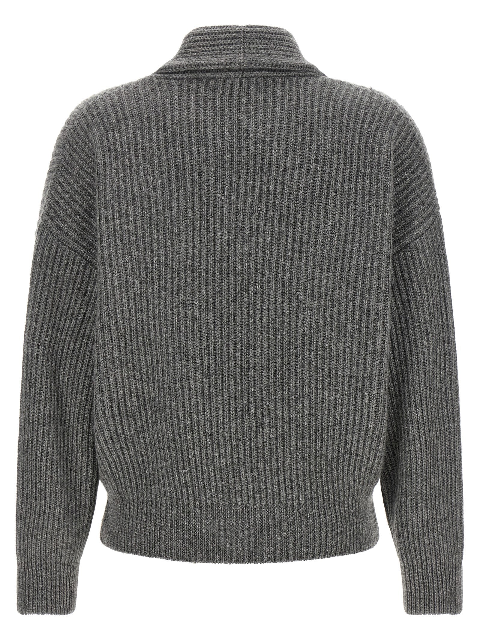 Gray Cashmere Cardigan