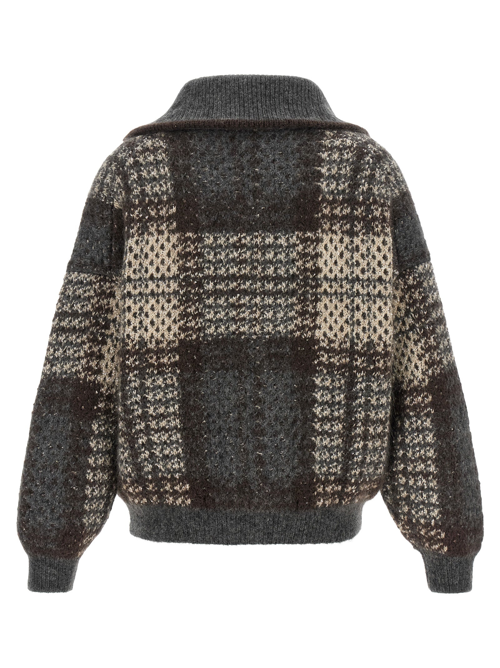 Gray Fabric Cardigan