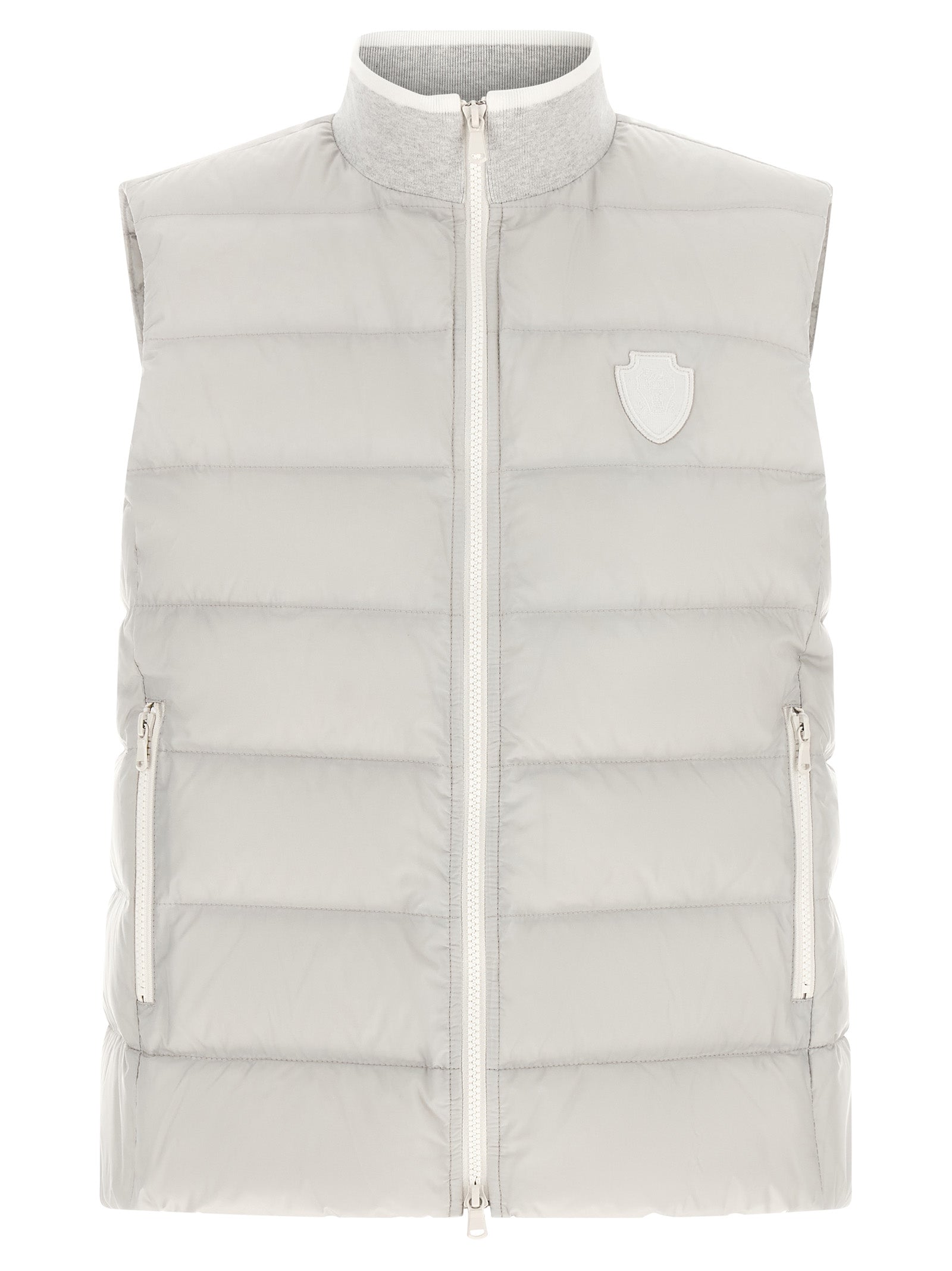 Gray Polyester Sleeveless Jacket