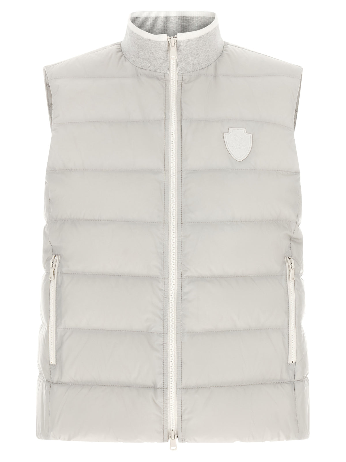 Gray Polyester Sleeveless Jacket
