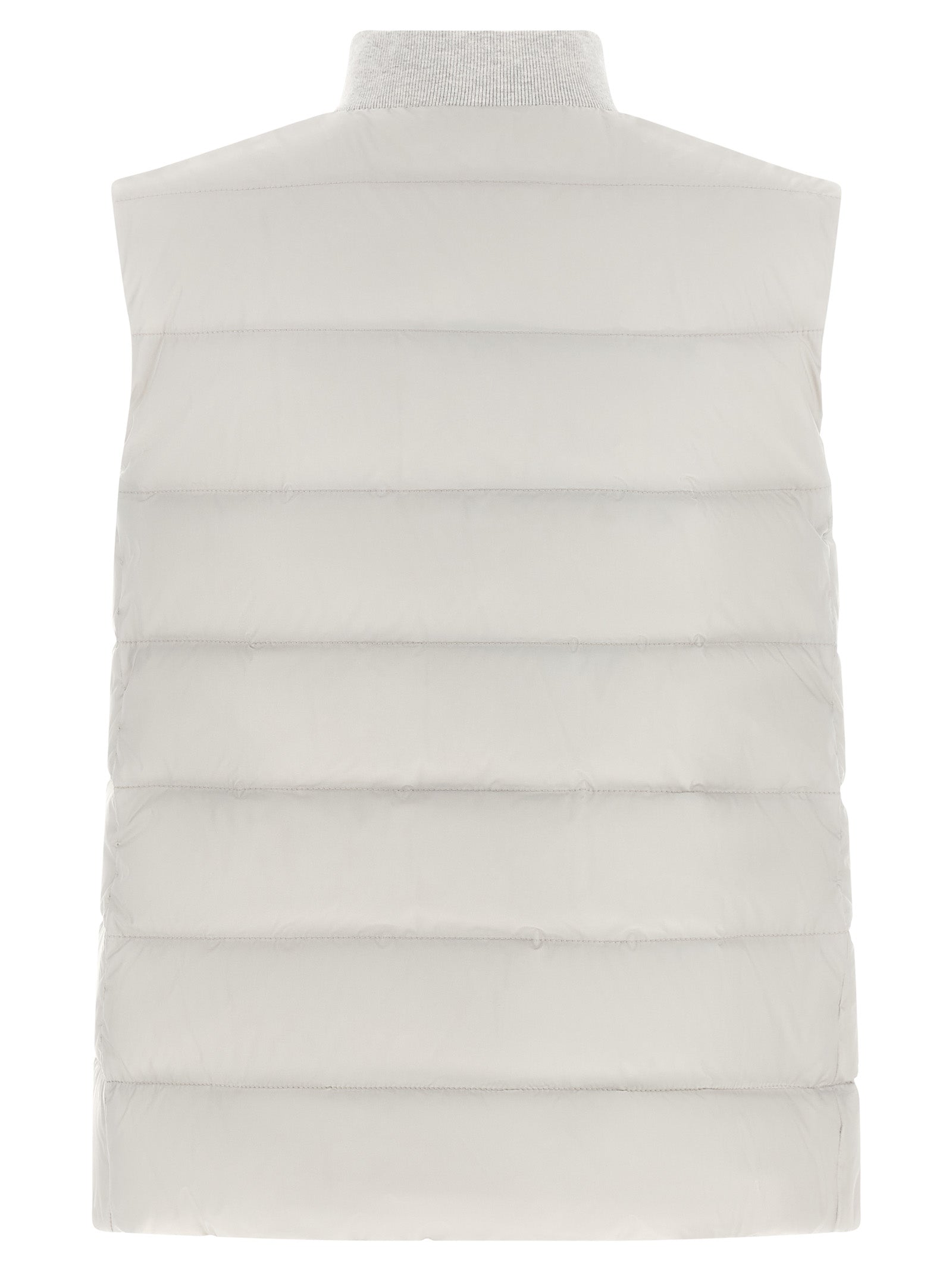 Gray Polyester Sleeveless Jacket