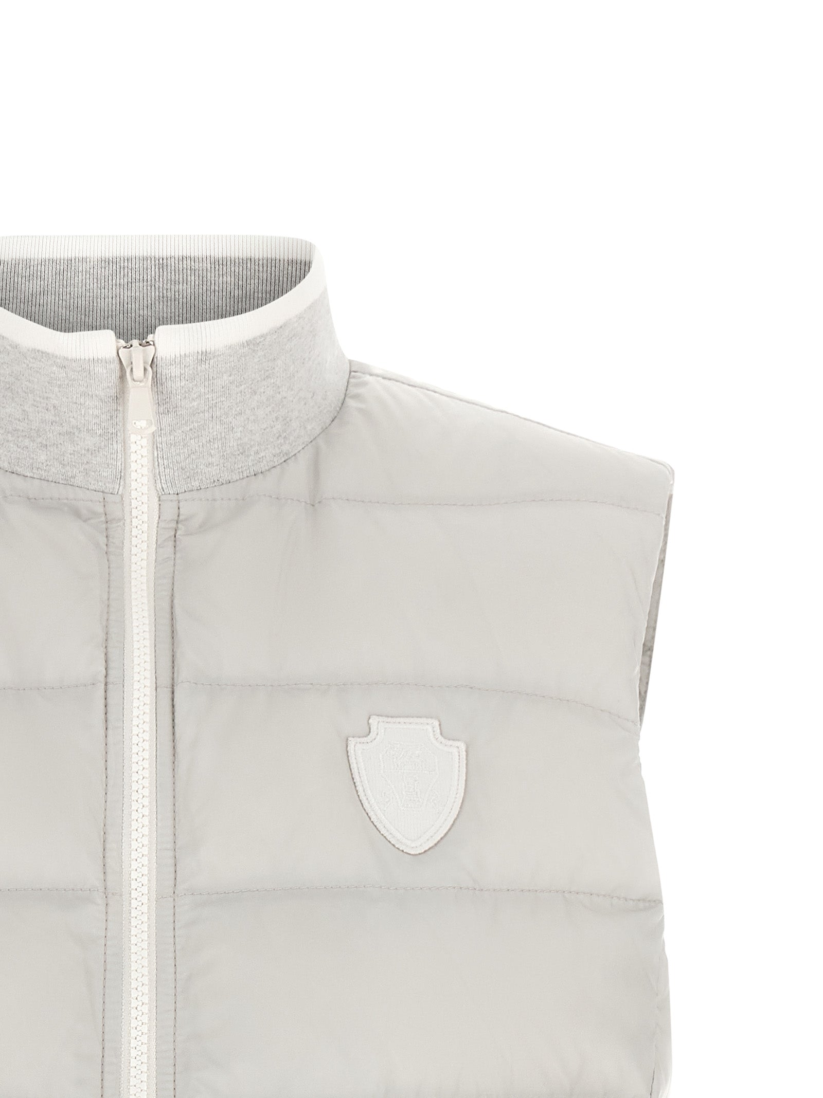 Gray Polyester Sleeveless Jacket