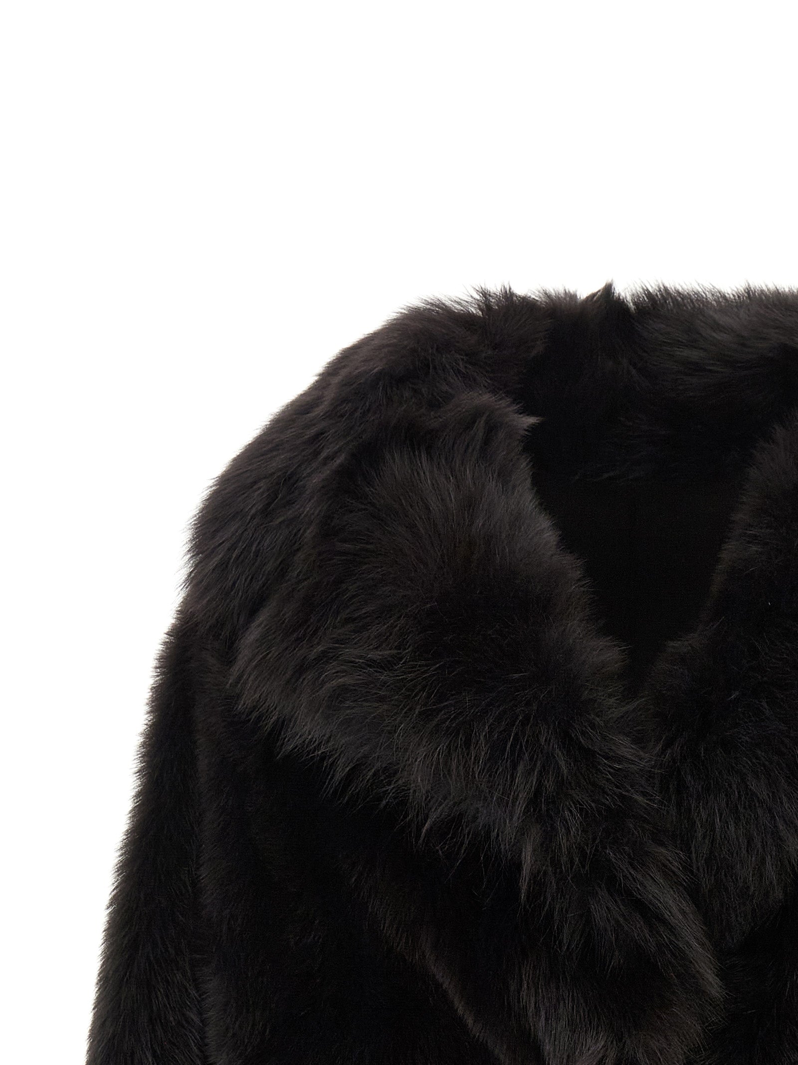 Brown Lamb Fur Full-Length Jacket