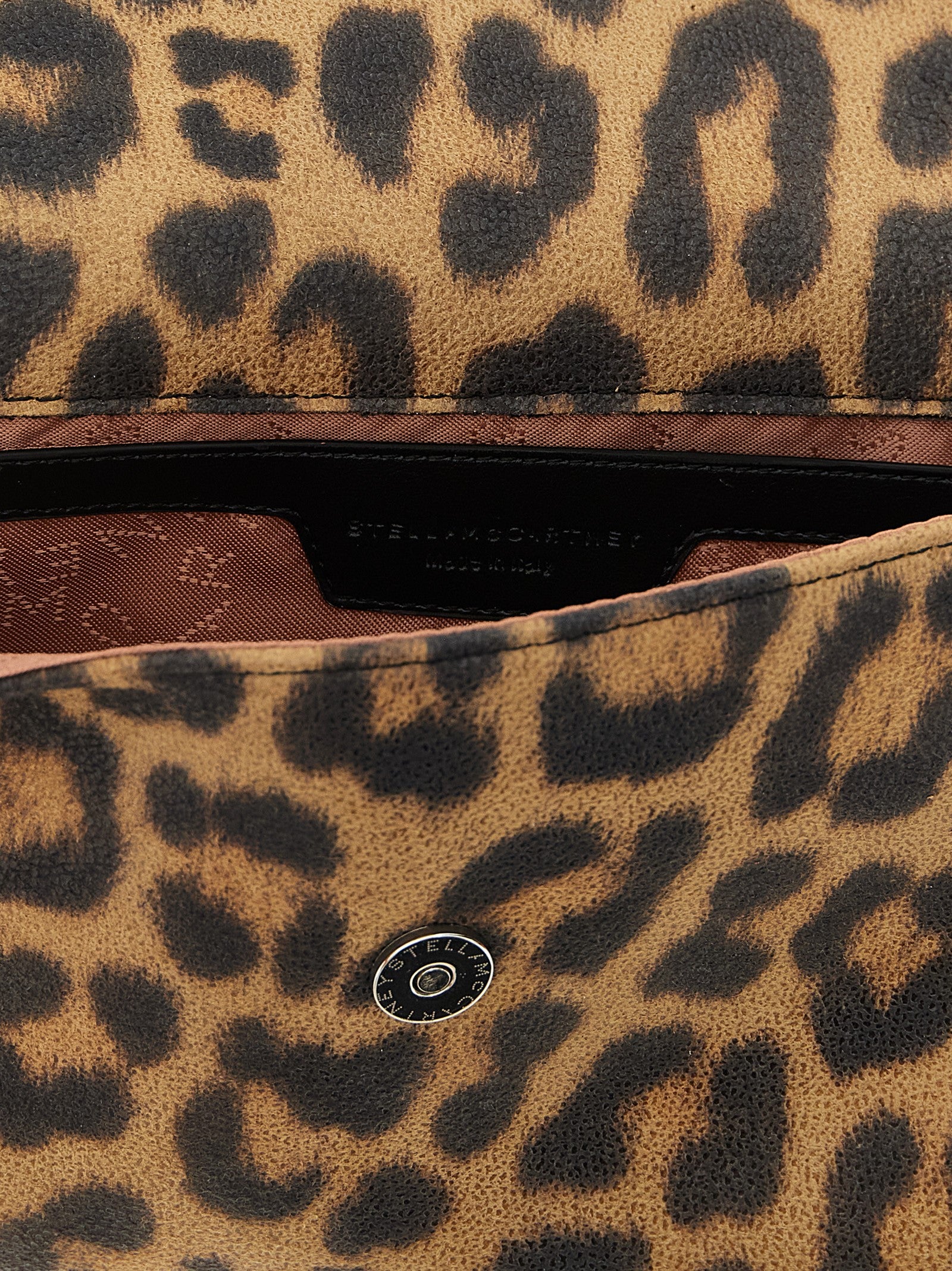 Brown Polyester Clutch Bag