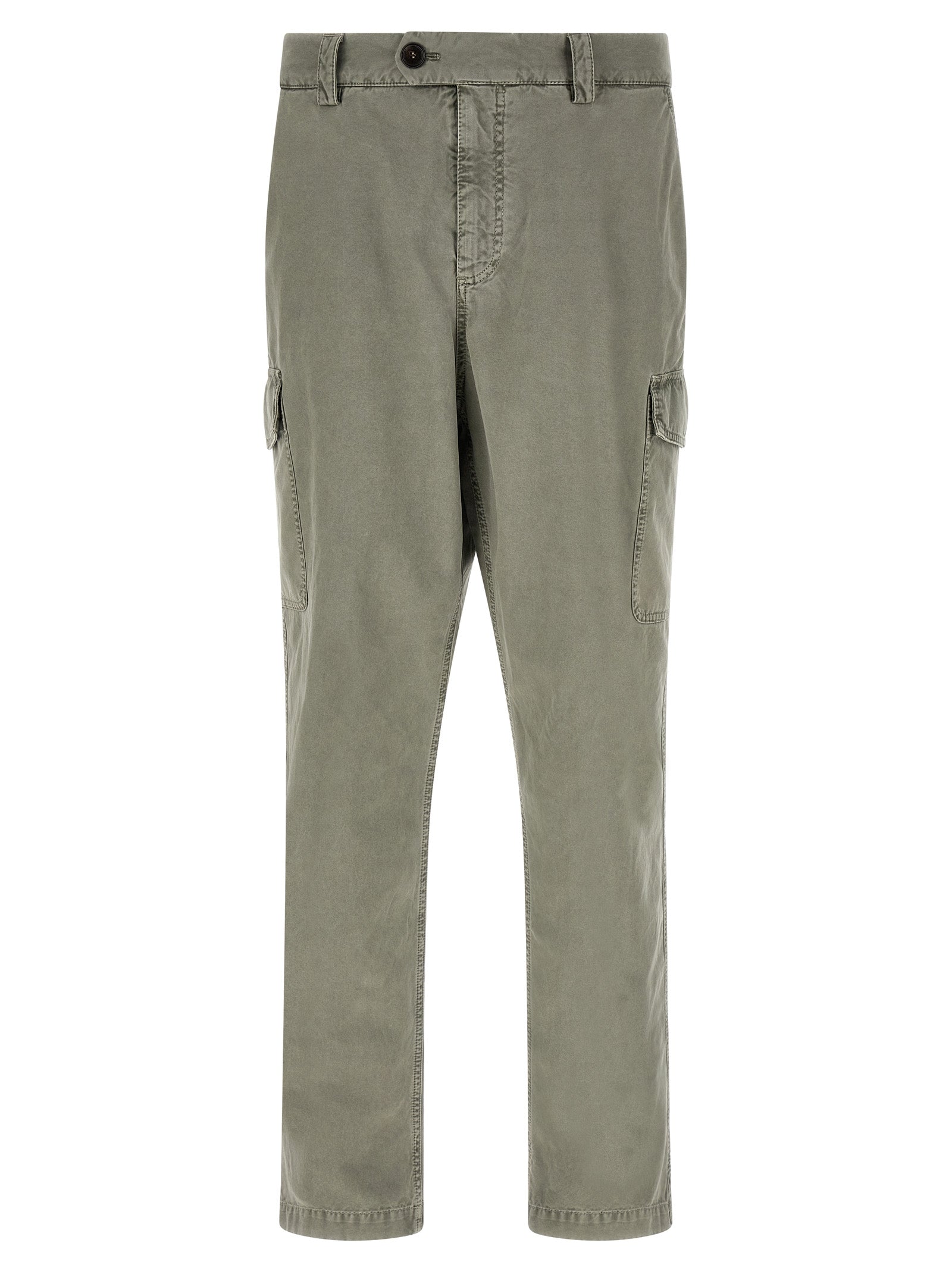 Bicolor Cotton Cargo Pants