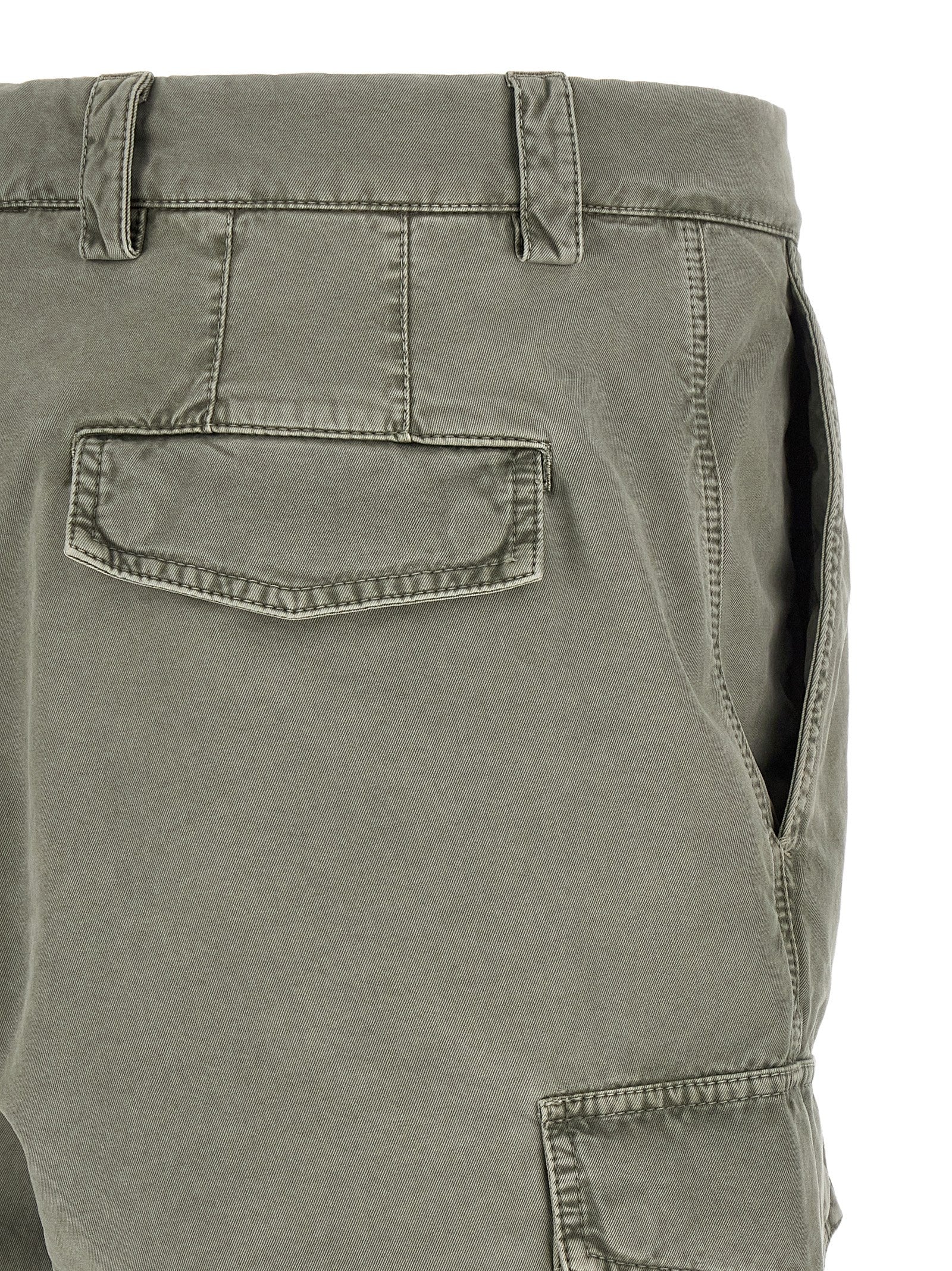 Bicolor Cotton Cargo Pants