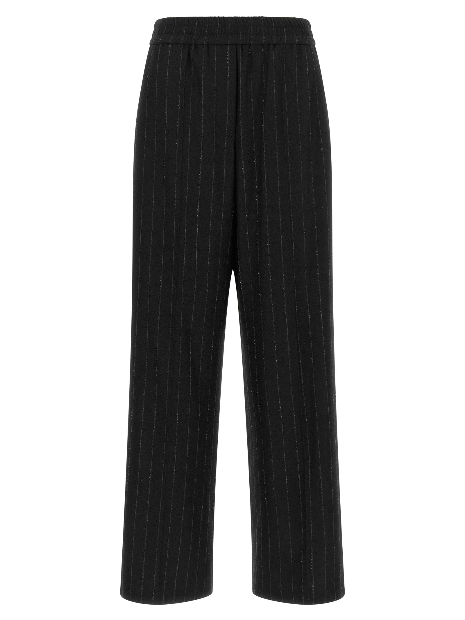 Blue Virgin Wool Casual Pants