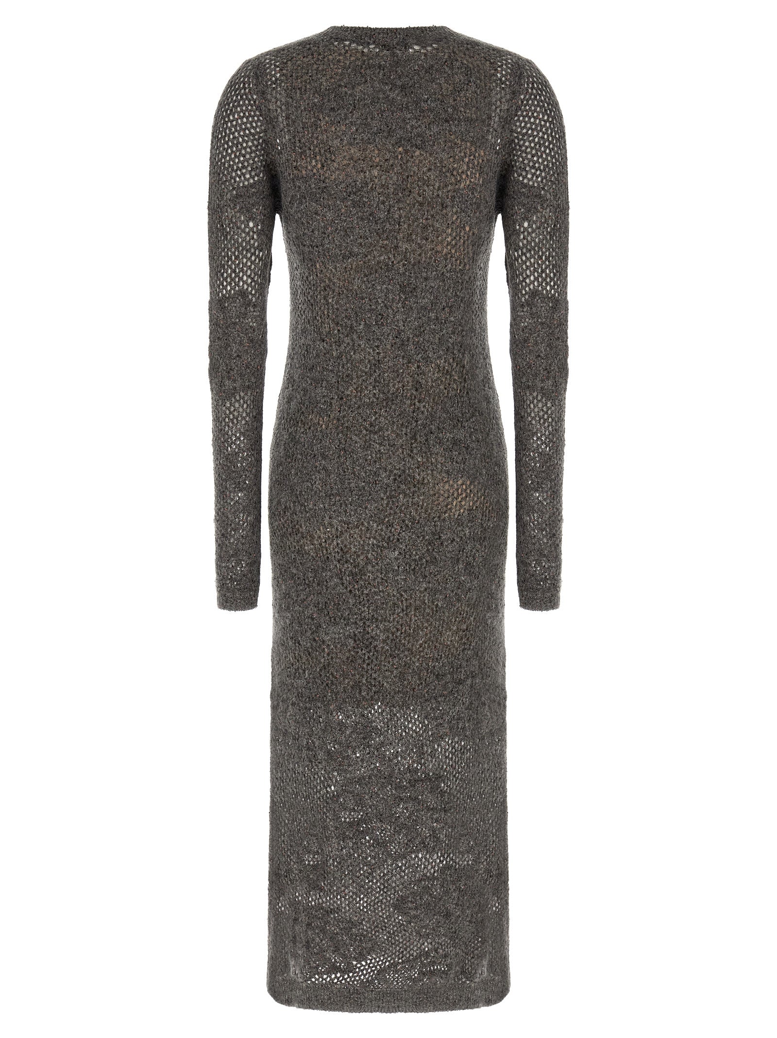 Gray Nylon Casual Dress