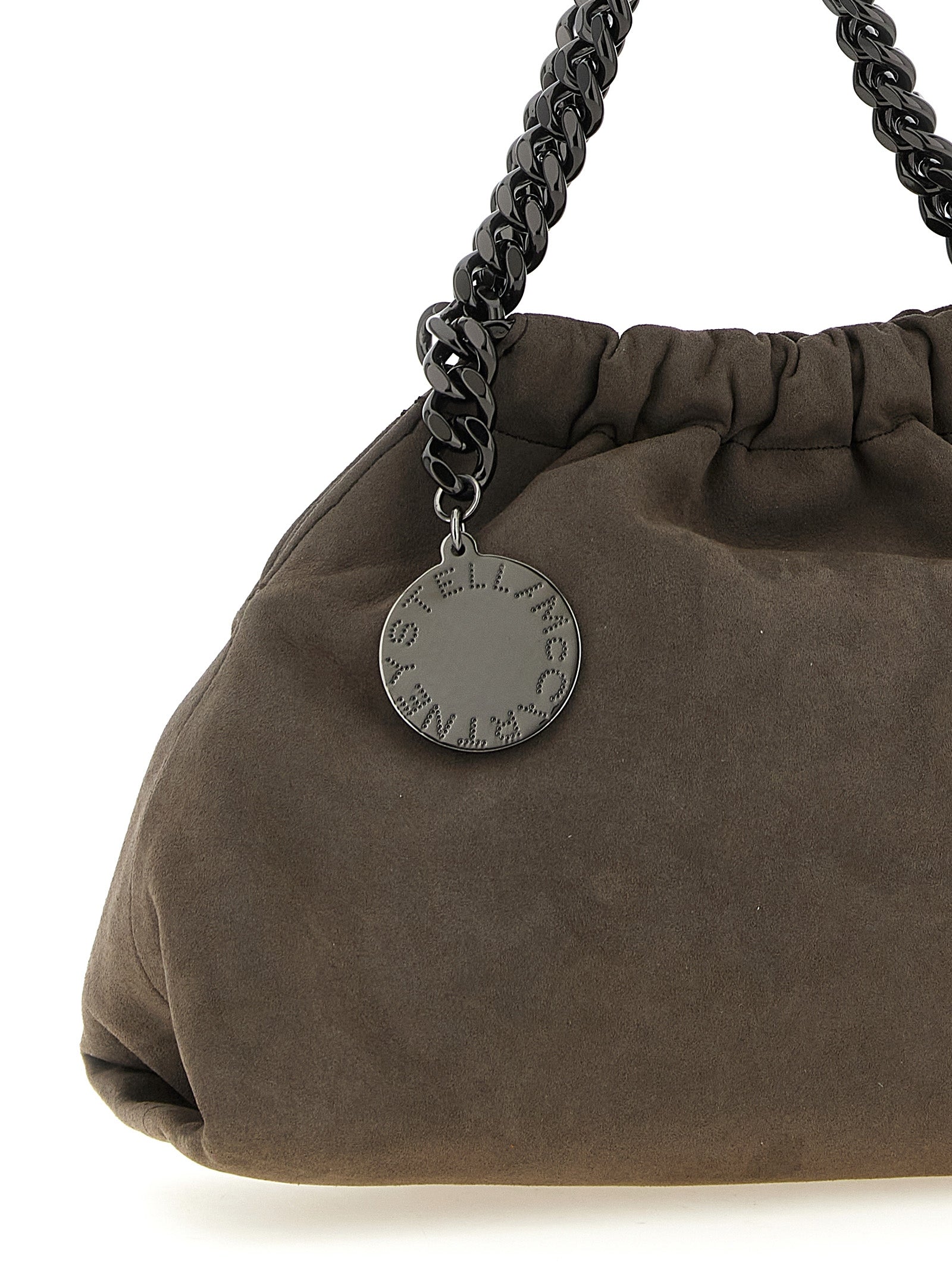 Gray Polyamide Crossbody Bag