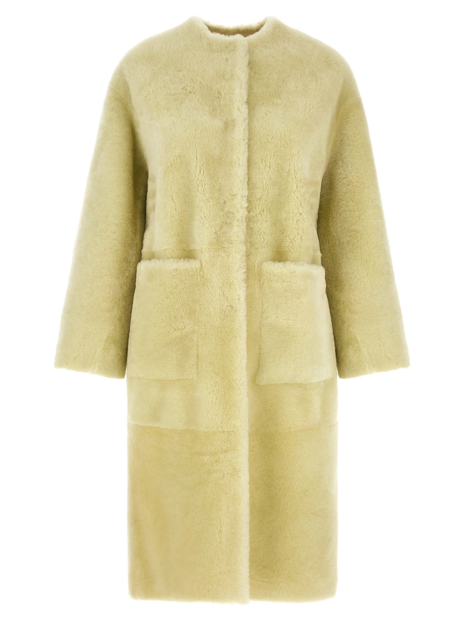 Bicolor Lamb Fur Coat