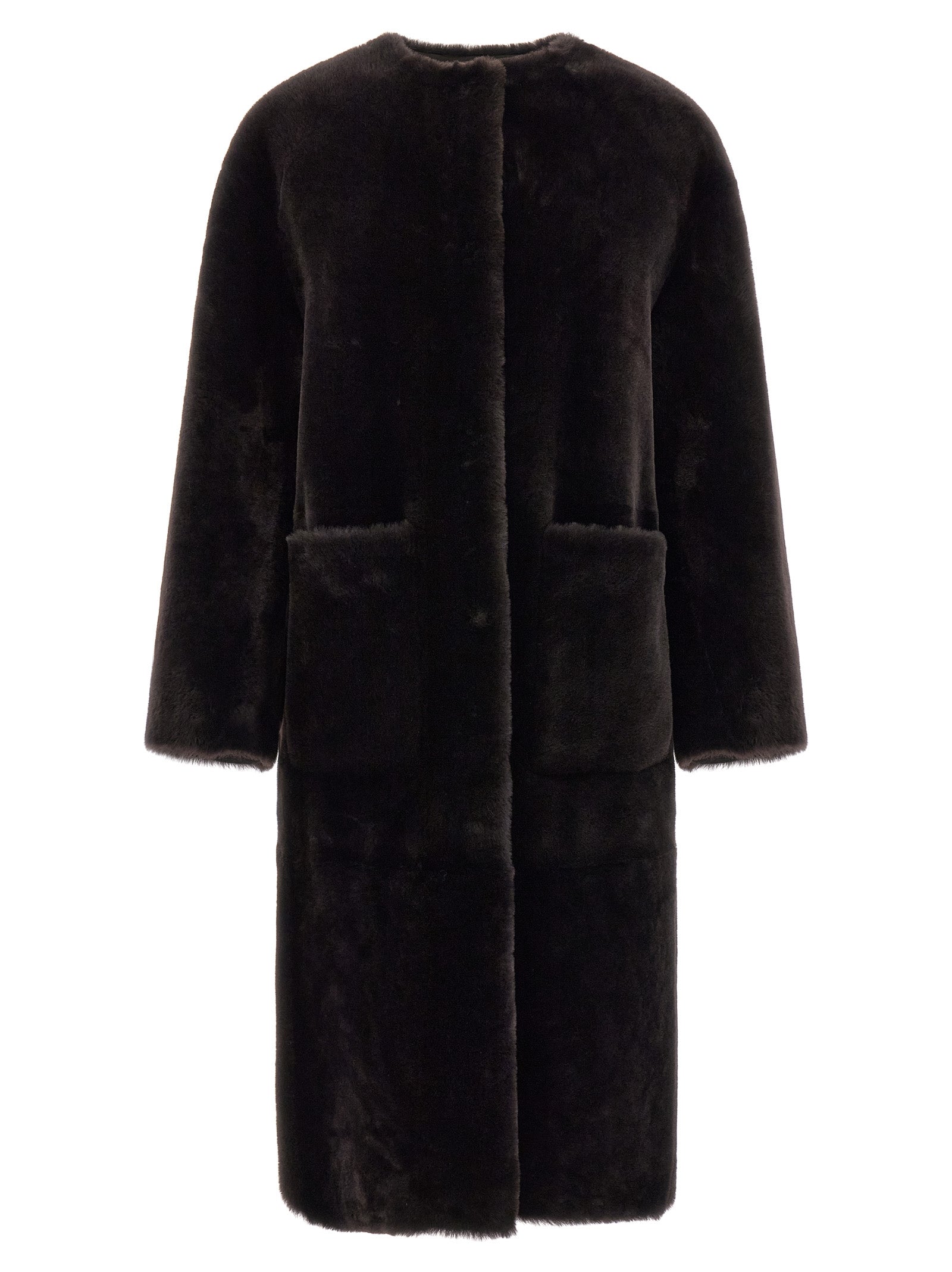 Brown Lamb Fur Coat
