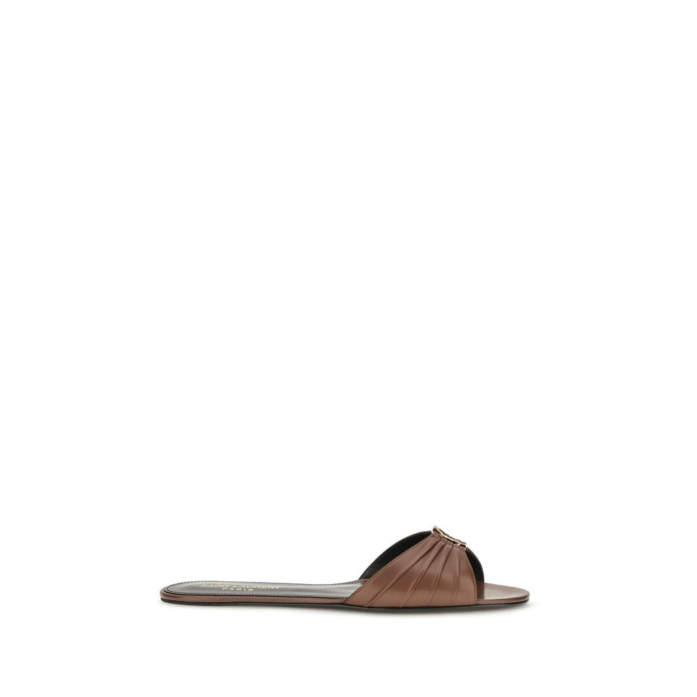 Brown Calf Leather Bos Taurus Mules