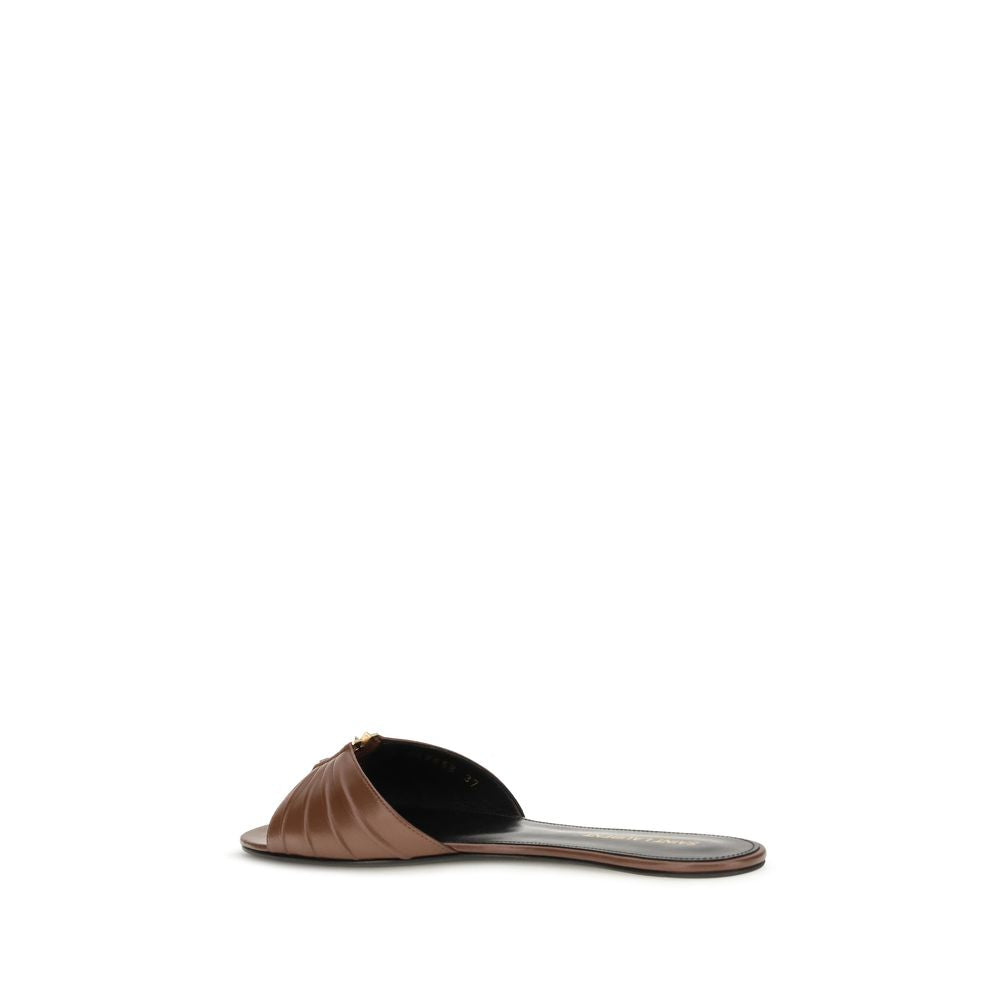 Brown Calf Leather Bos Taurus Mules