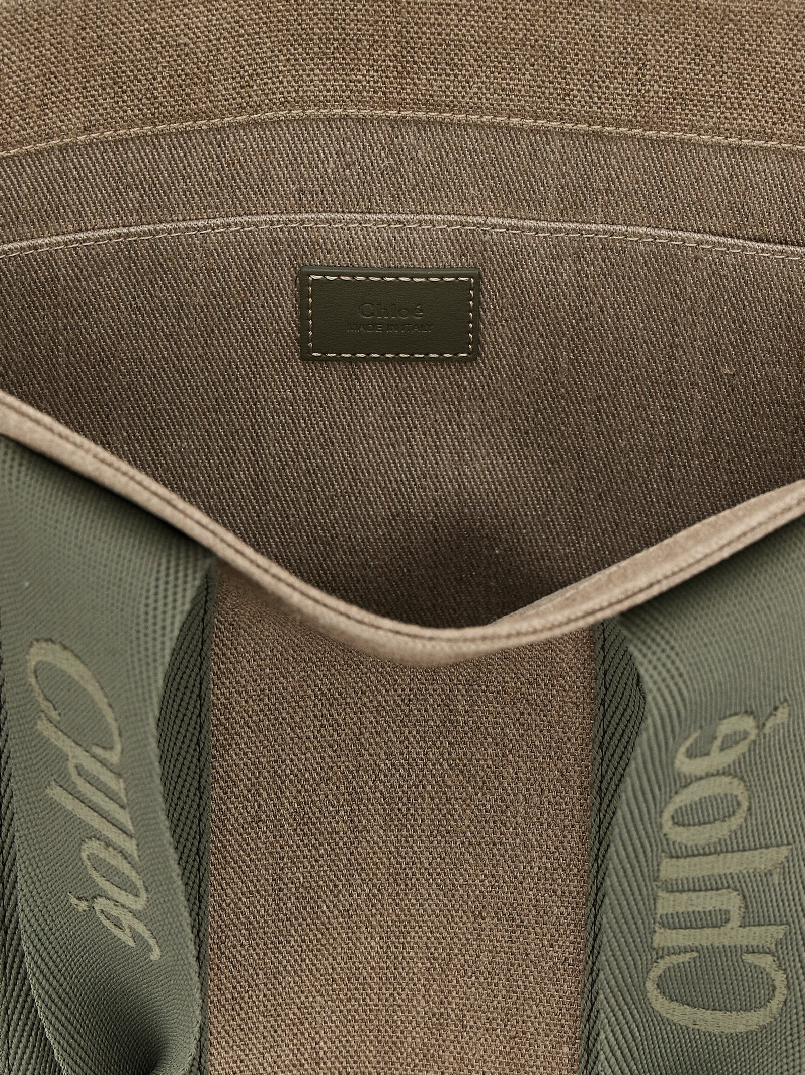 Bicolor Linen Tote Bag