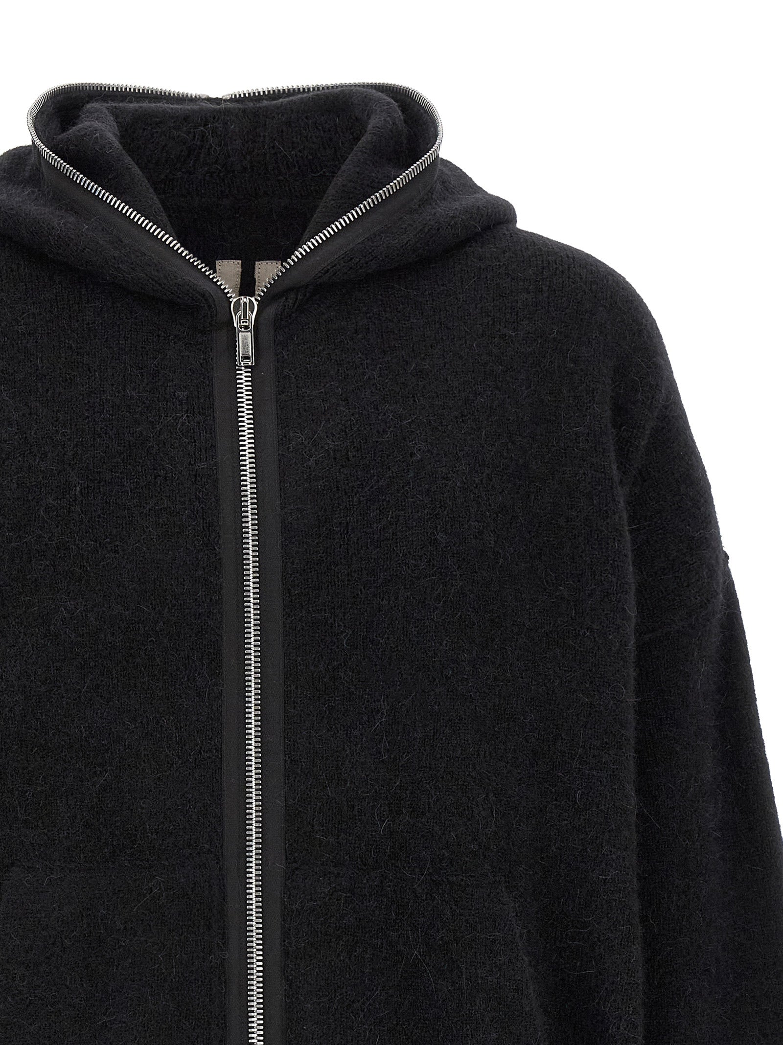 Black Marabou Sweatshirt