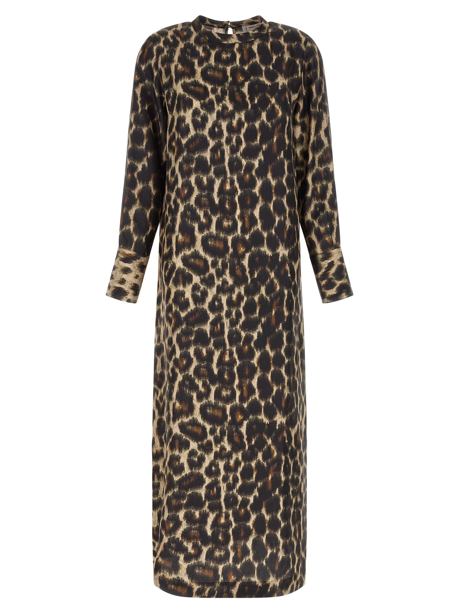 Brown Silk Long Dress