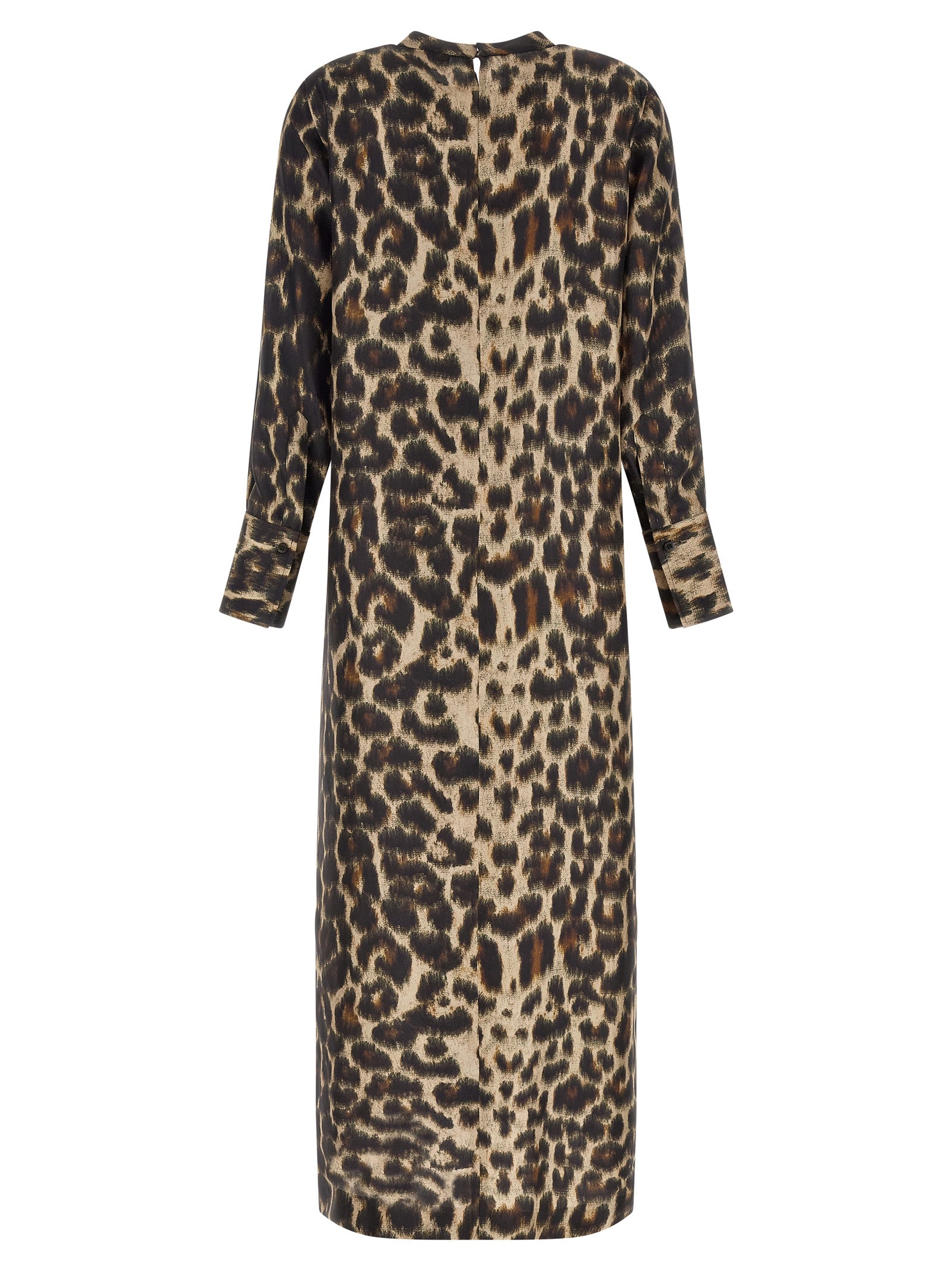 Brown Silk Long Dress