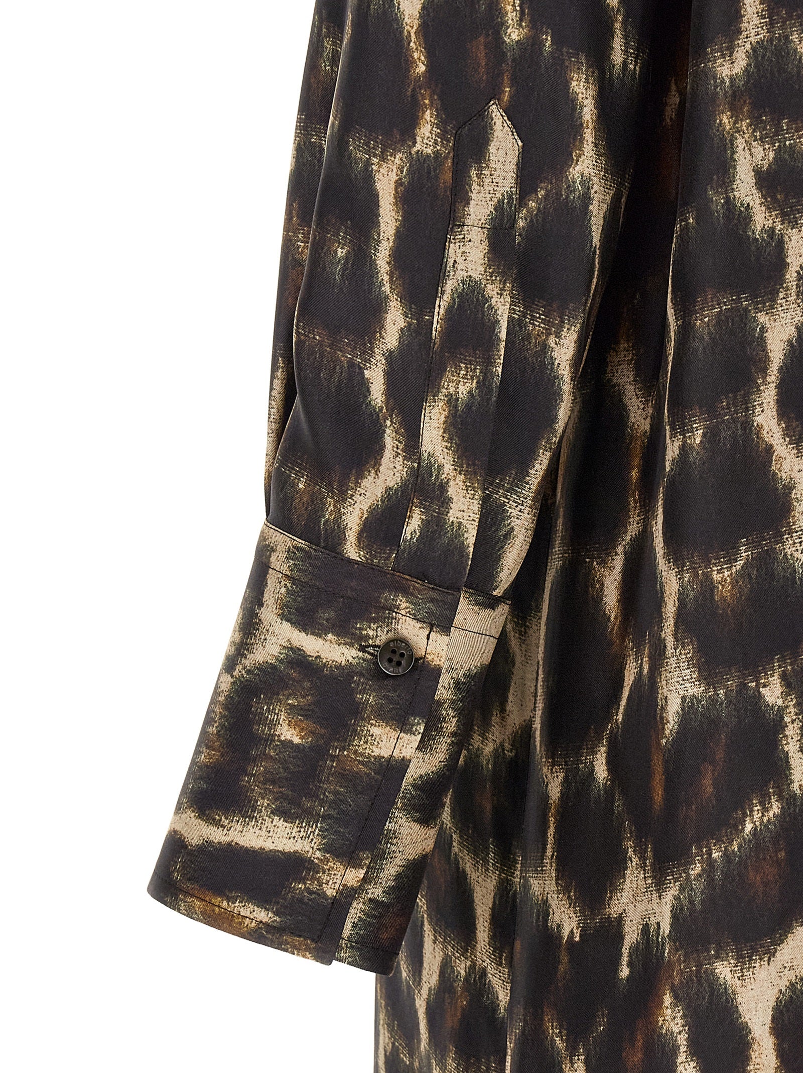 Brown Silk Long Dress