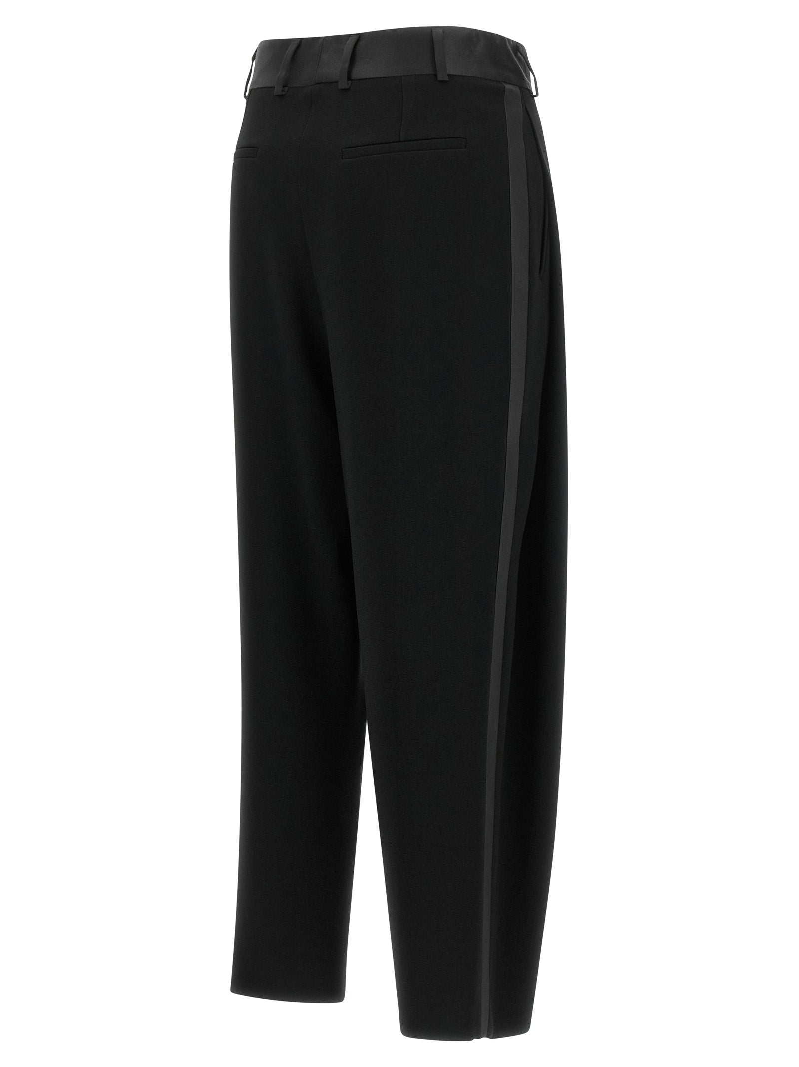 Black Triacetate Dress Pants