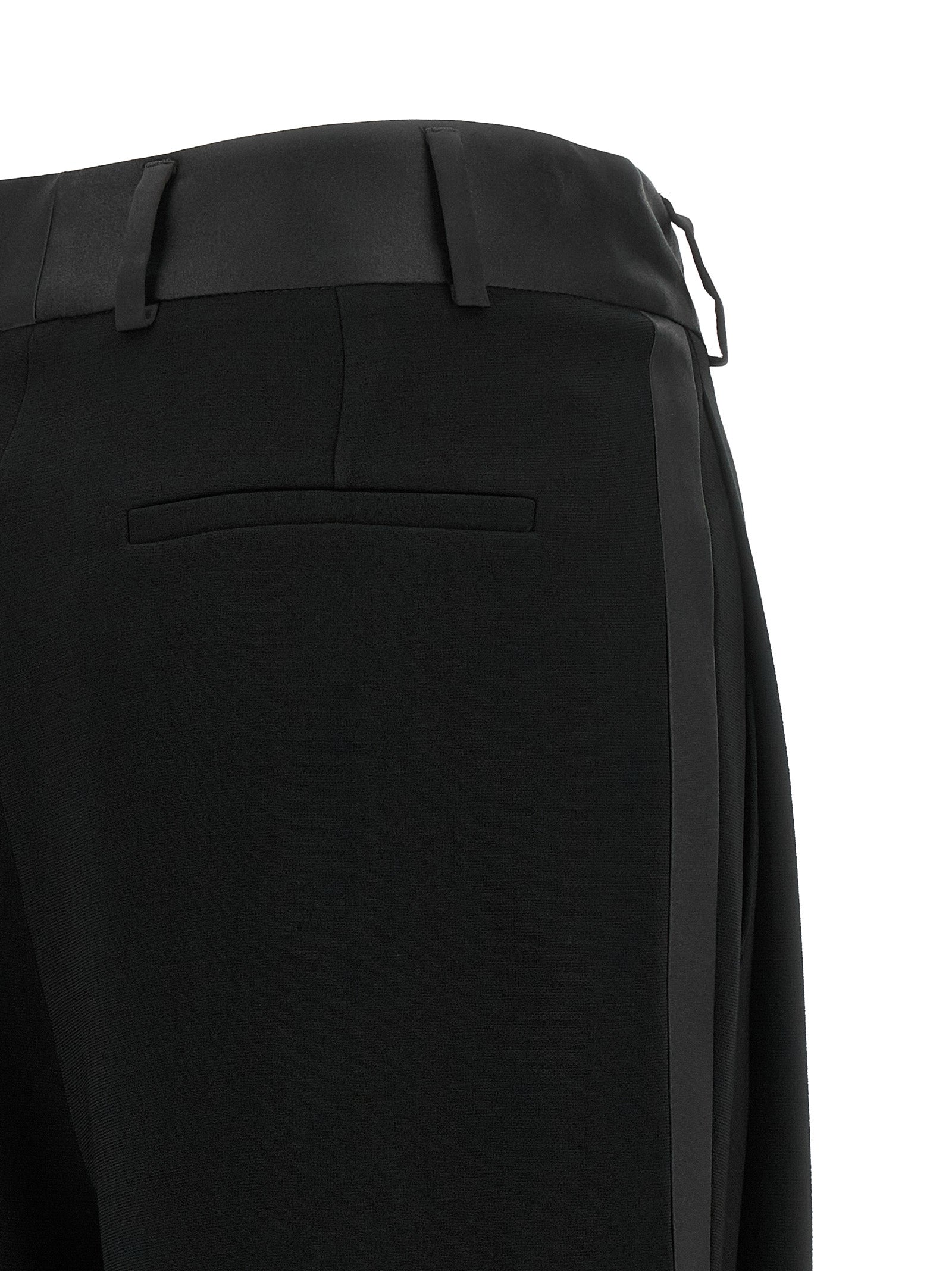 Black Triacetate Dress Pants