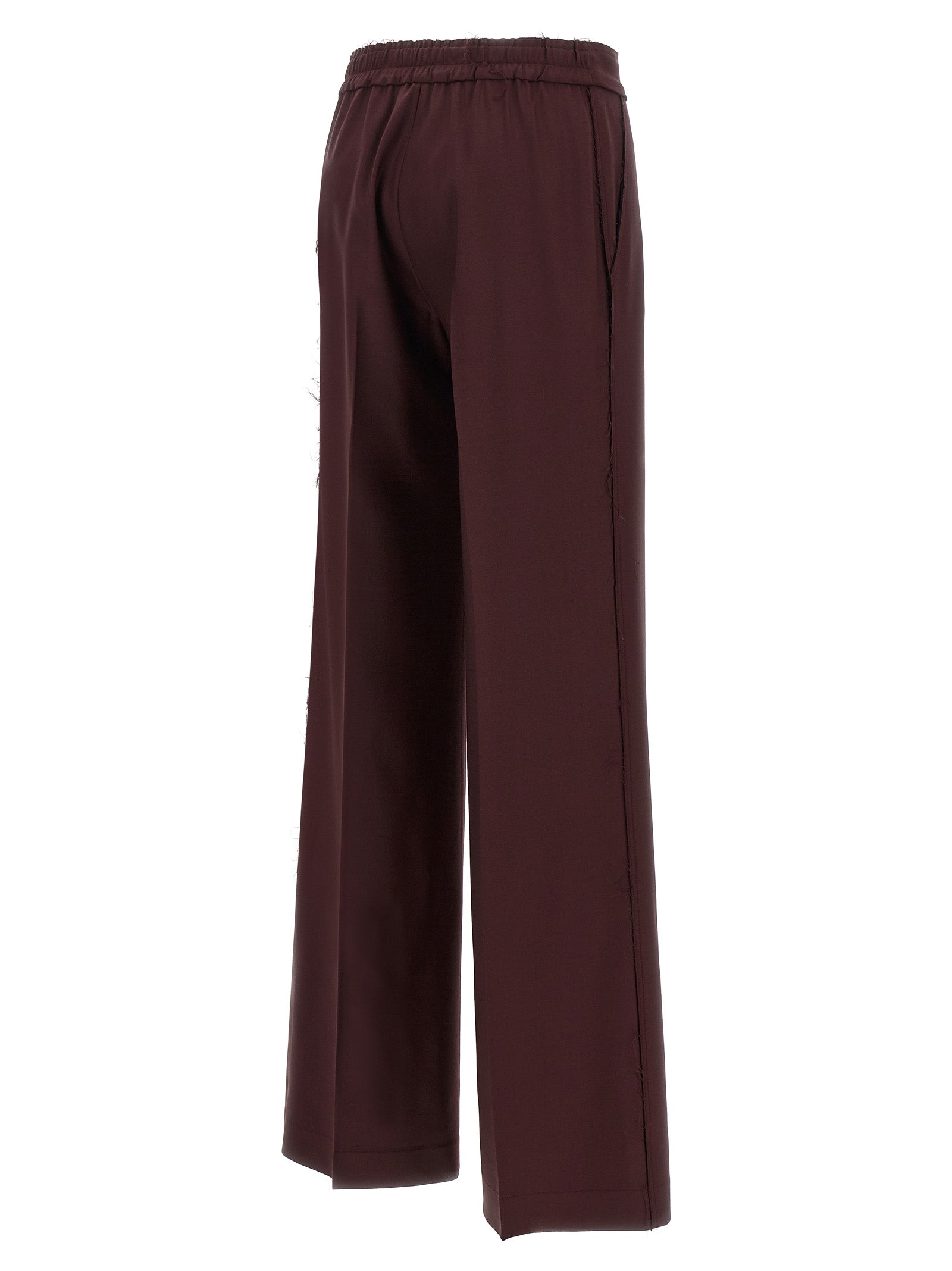 Purple Polyester Pants