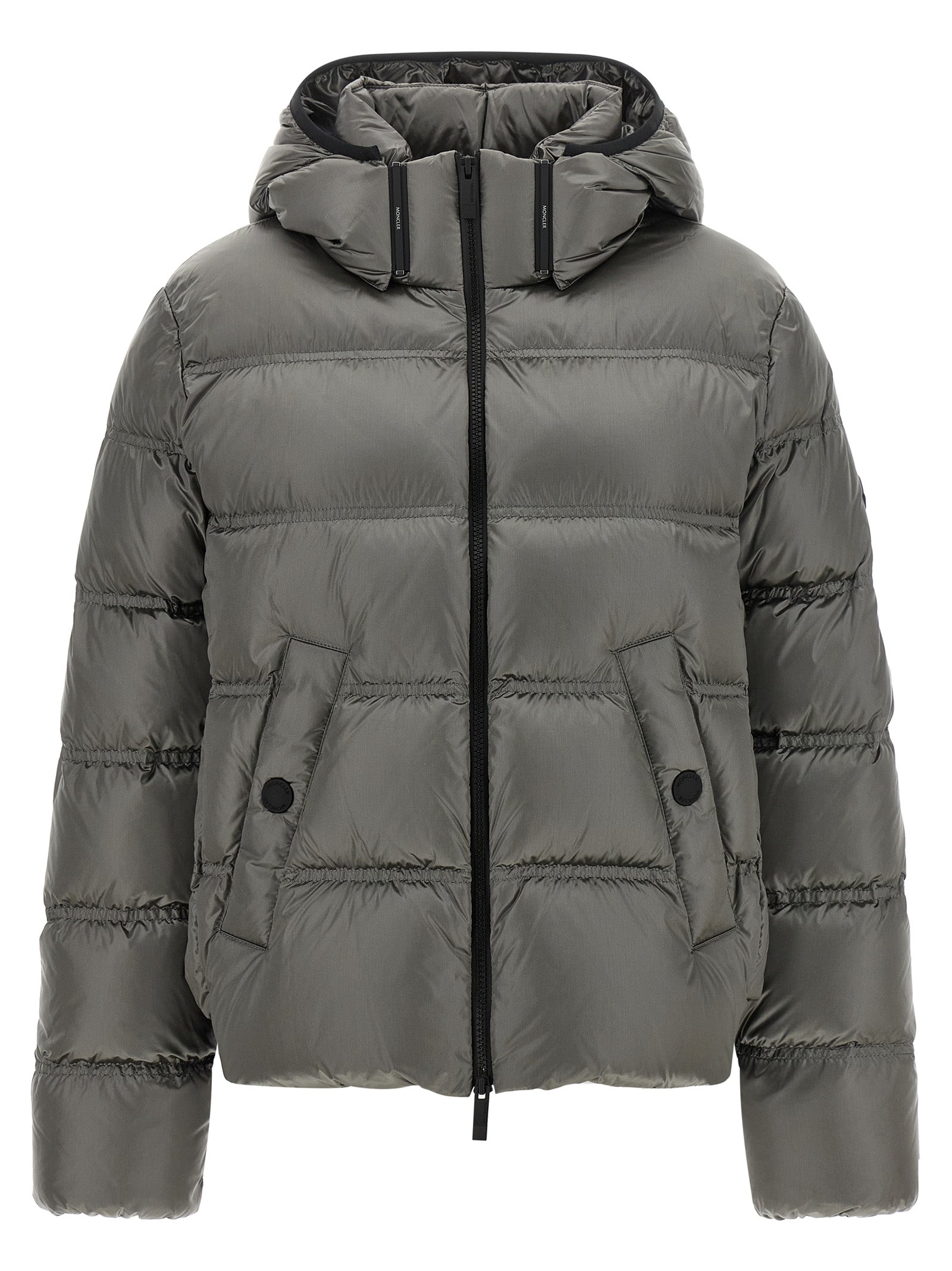 Gray Polyamide Full-Length Jacket