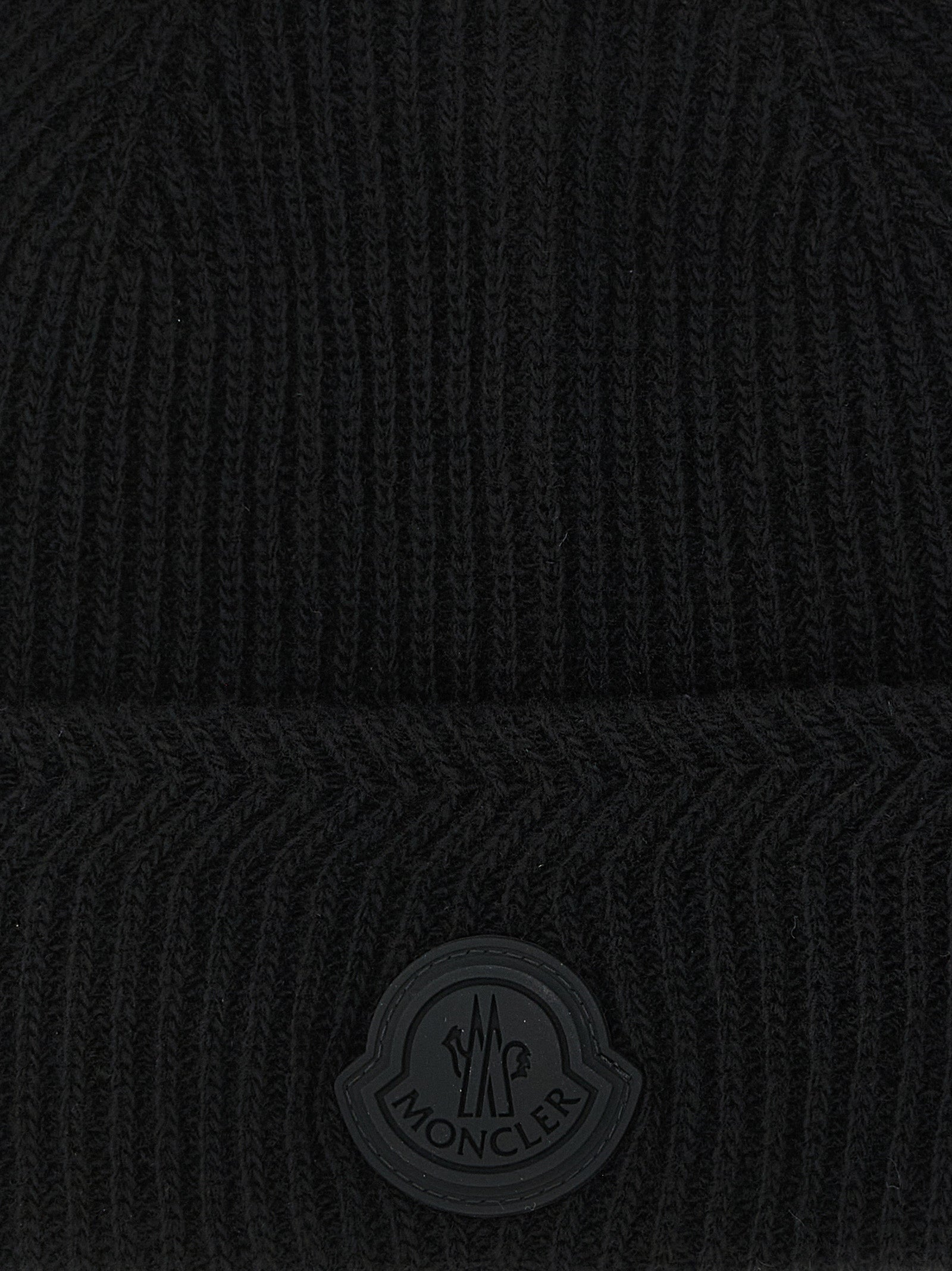Black Virgin Wool Beanie