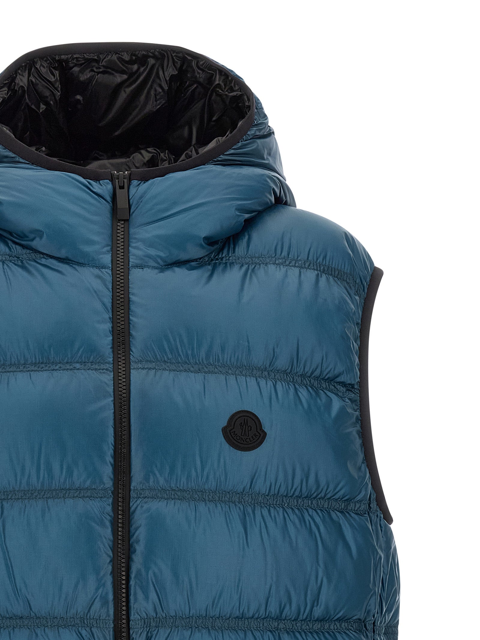 Blue Polyamide Full-Length Jacket