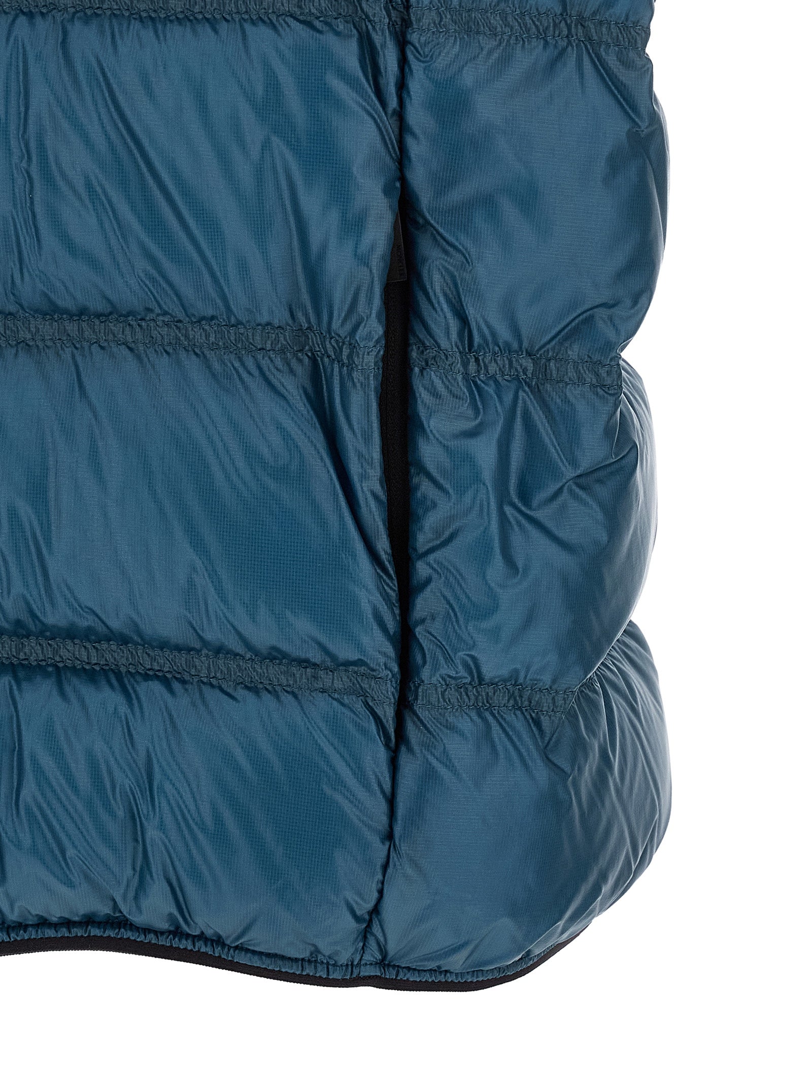Blue Polyamide Full-Length Jacket