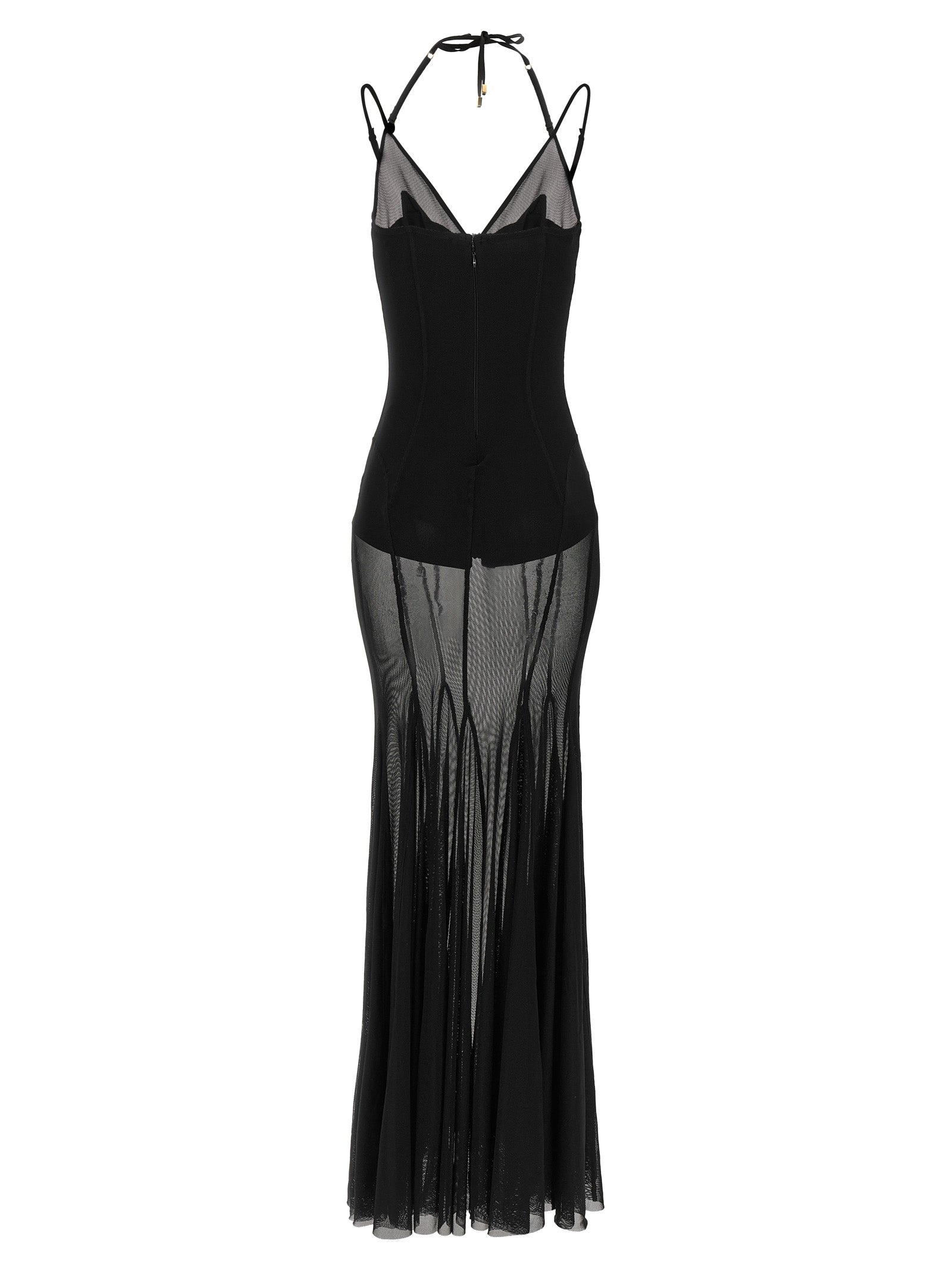 Black Polyamide Long Dress
