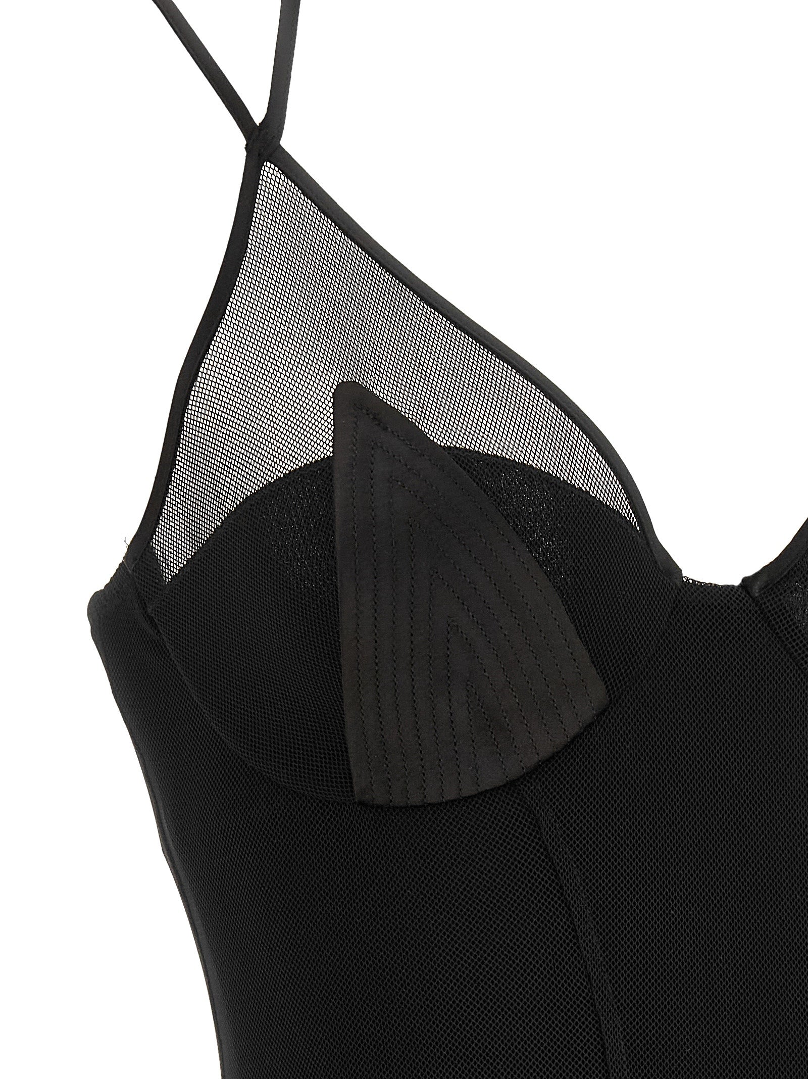 Black Polyamide Long Dress
