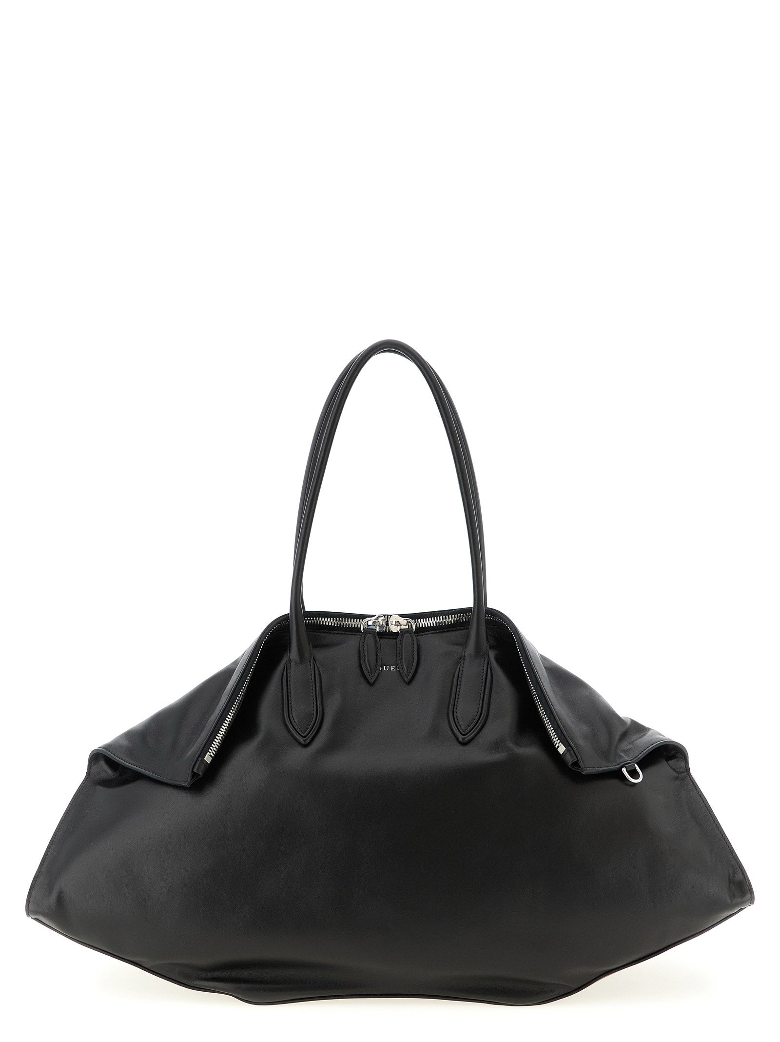 Black Calfskin Shoulder Bag