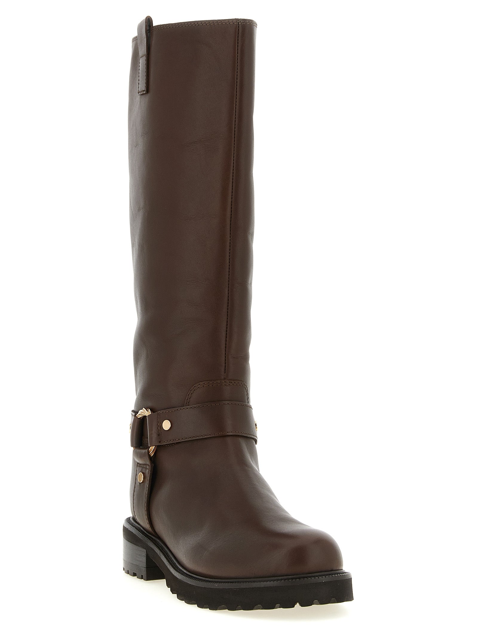 Brown Leather Over The Knee