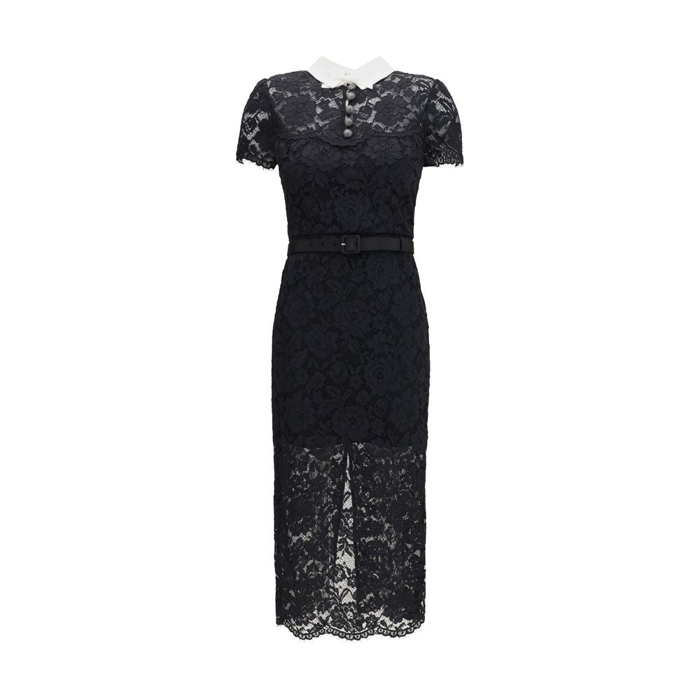 Black Polyester Casual Dress