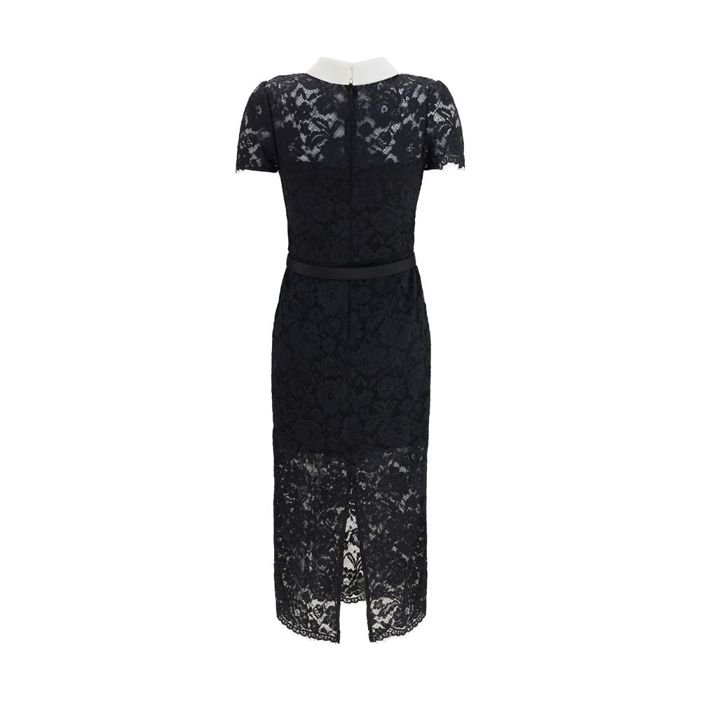 Black Polyester Casual Dress