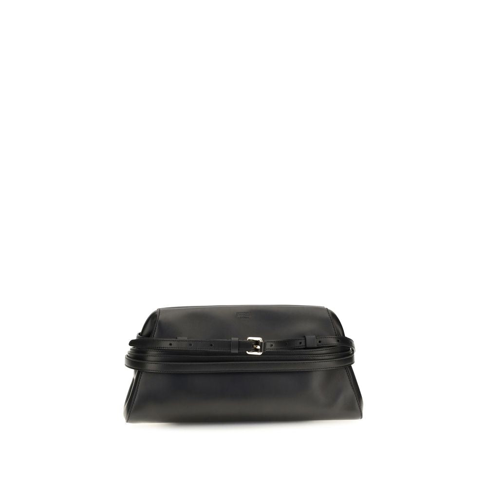 Black Goatskin Clutch Bag