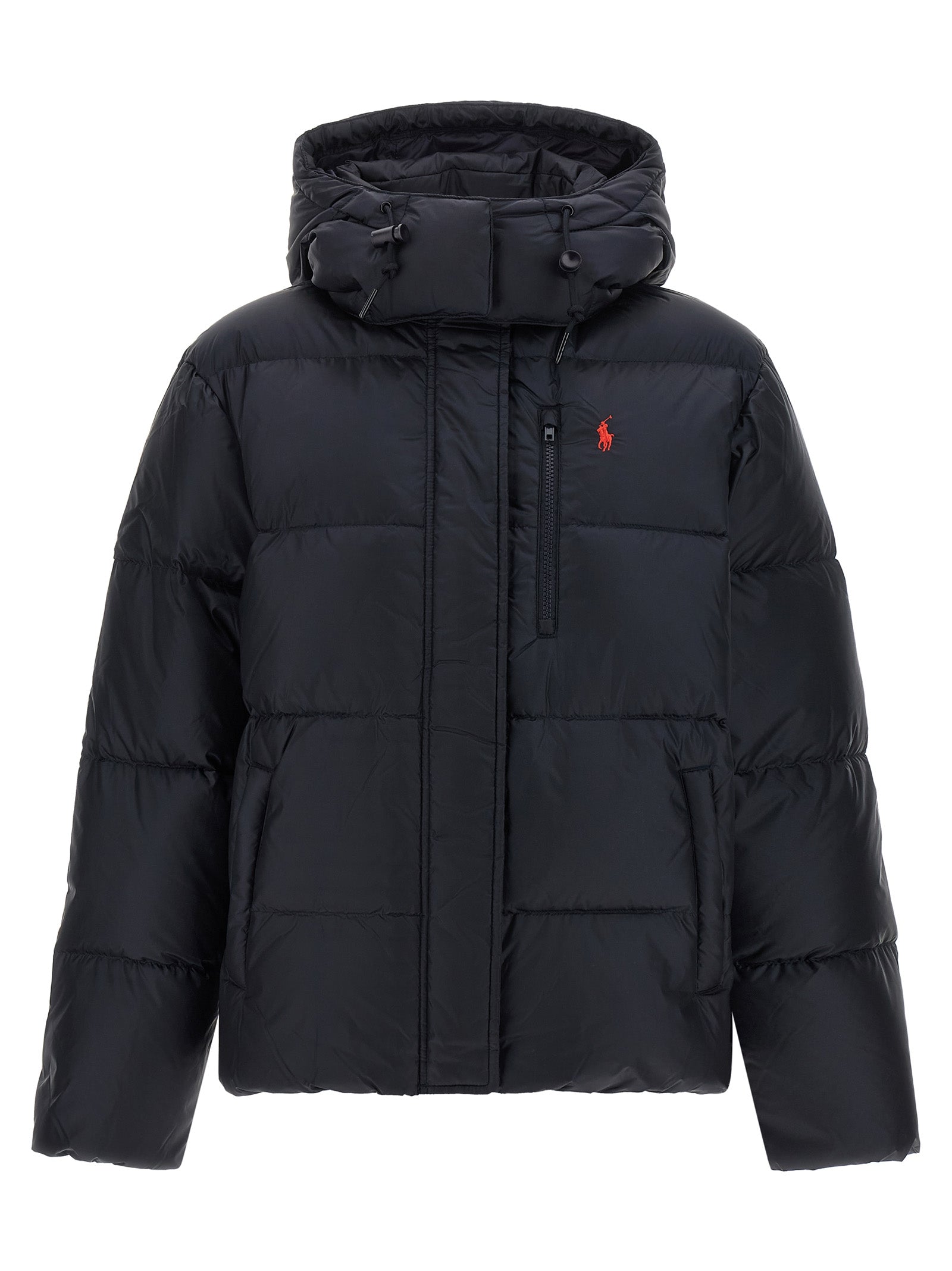 Blue Nylon Full-Length Jacket