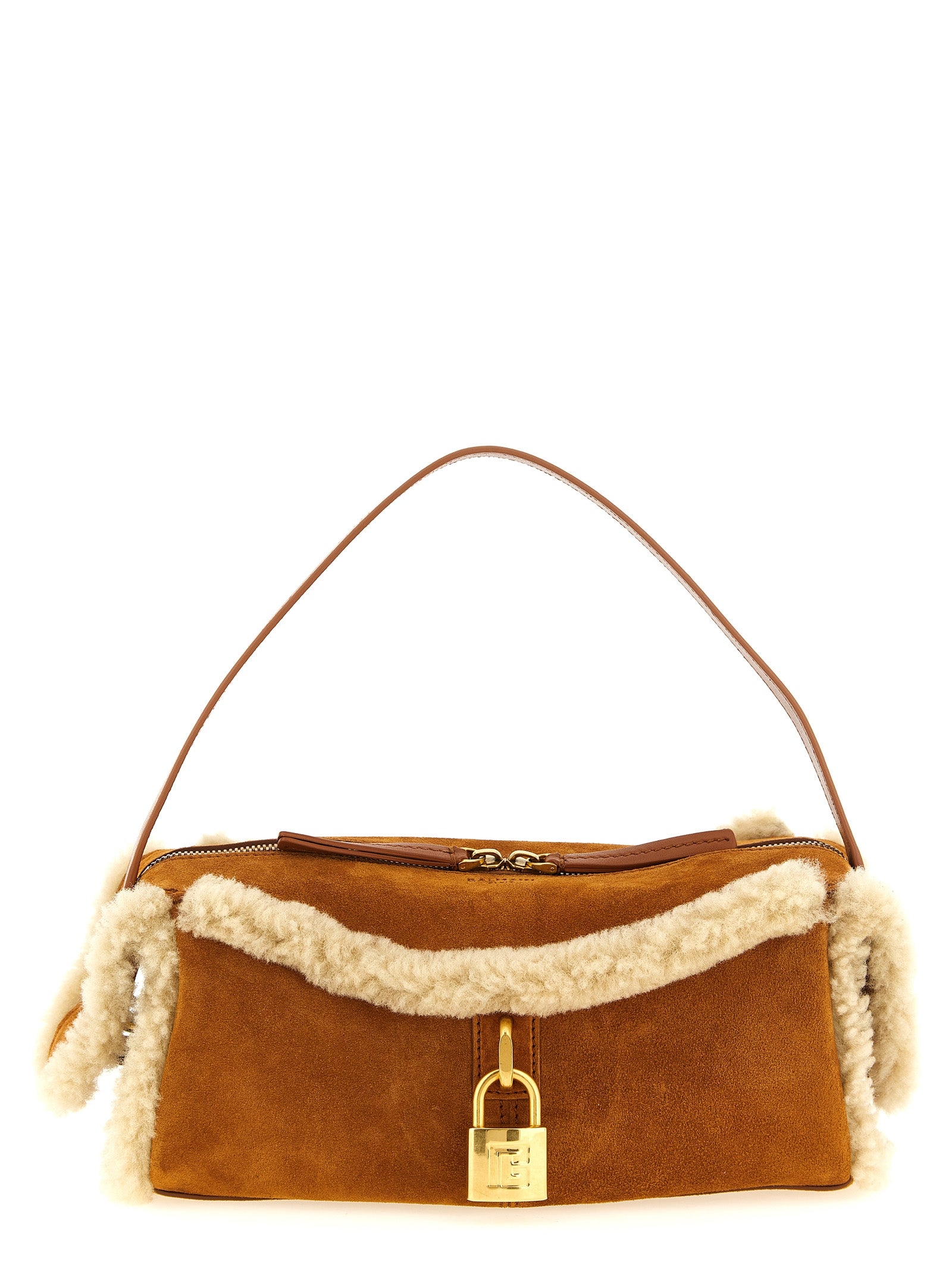 Brown Calfskin Shoulder Bag