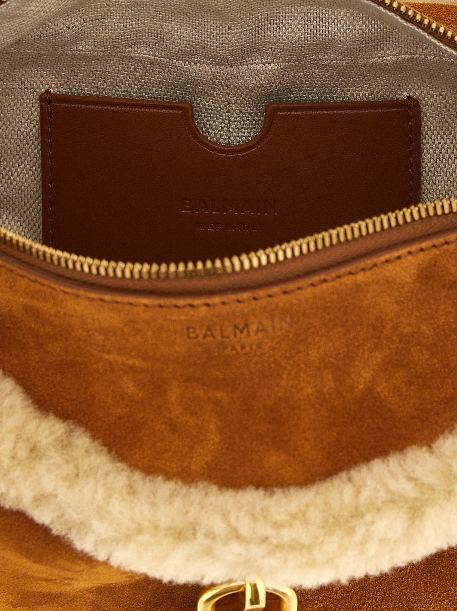 Brown Calfskin Shoulder Bag