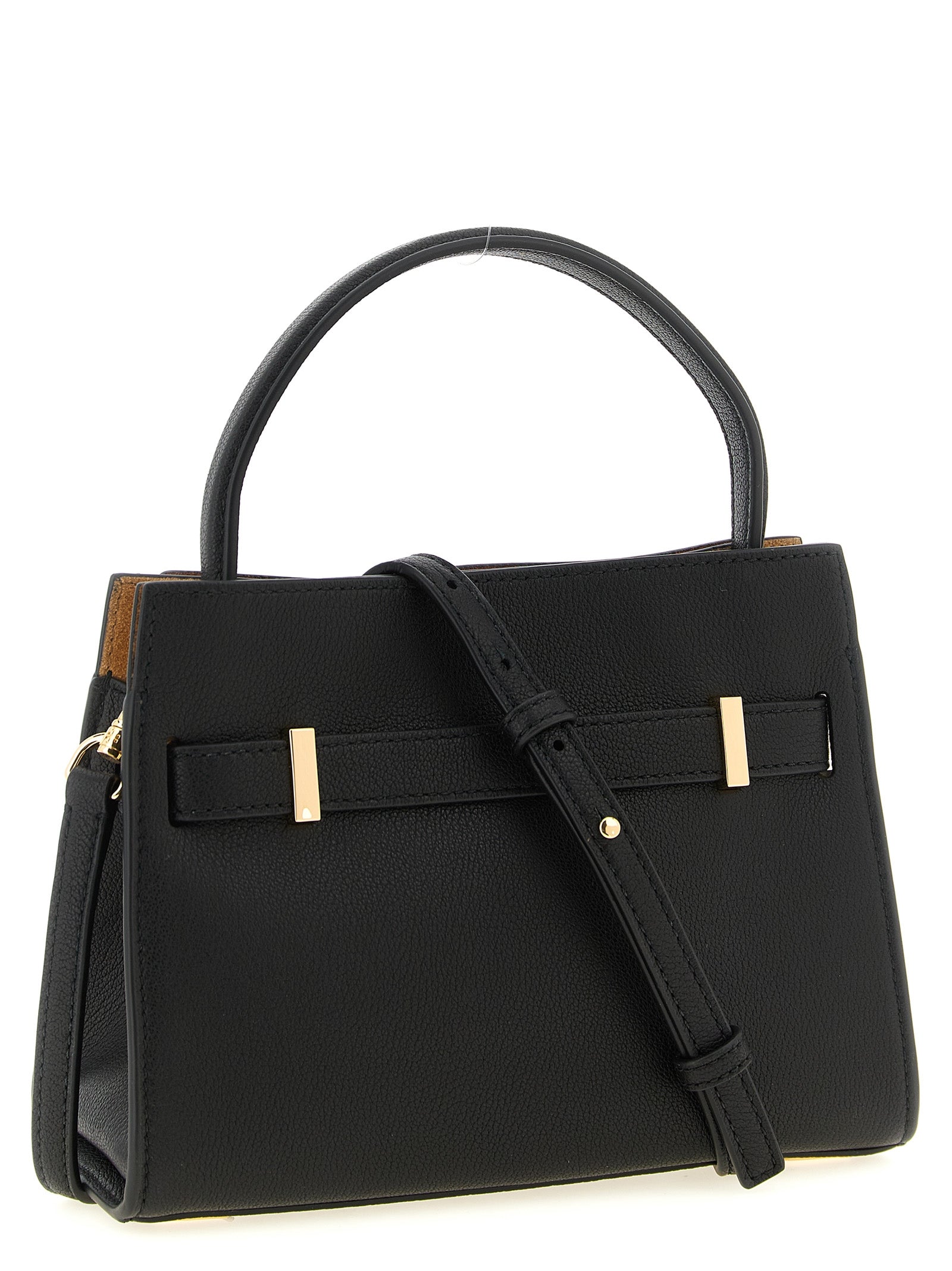 Black Lambskin Crossbody Bag