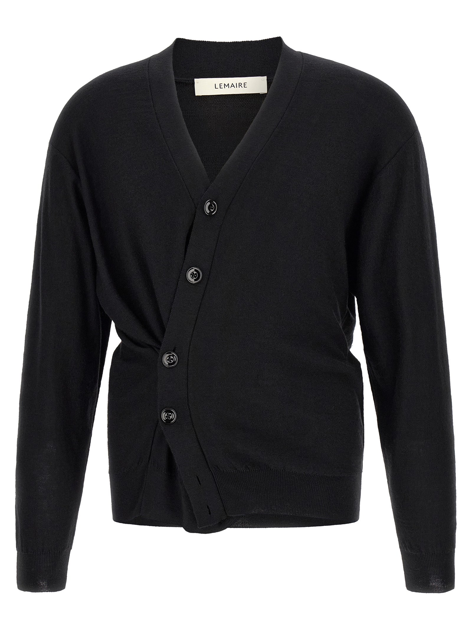 Black Wool Cardigan