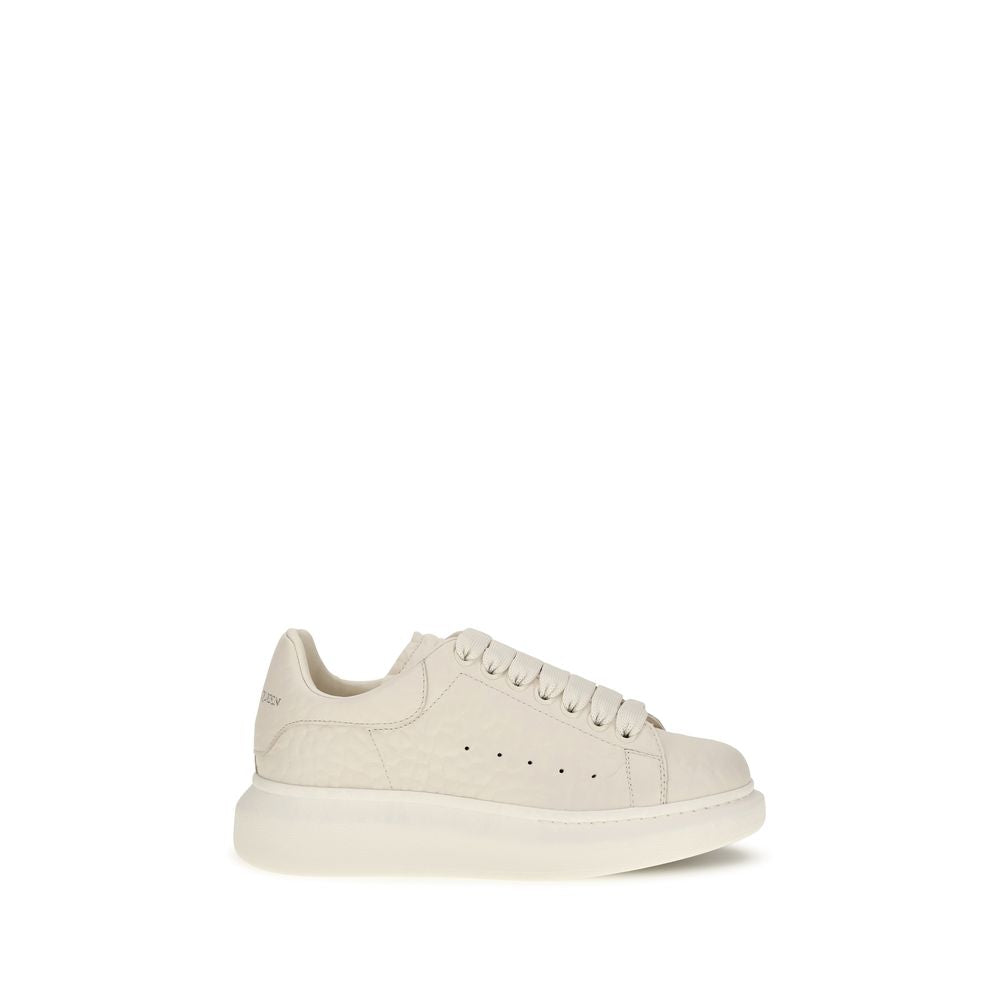White Calf Leather Bos Taurus Chunky Sneakers
