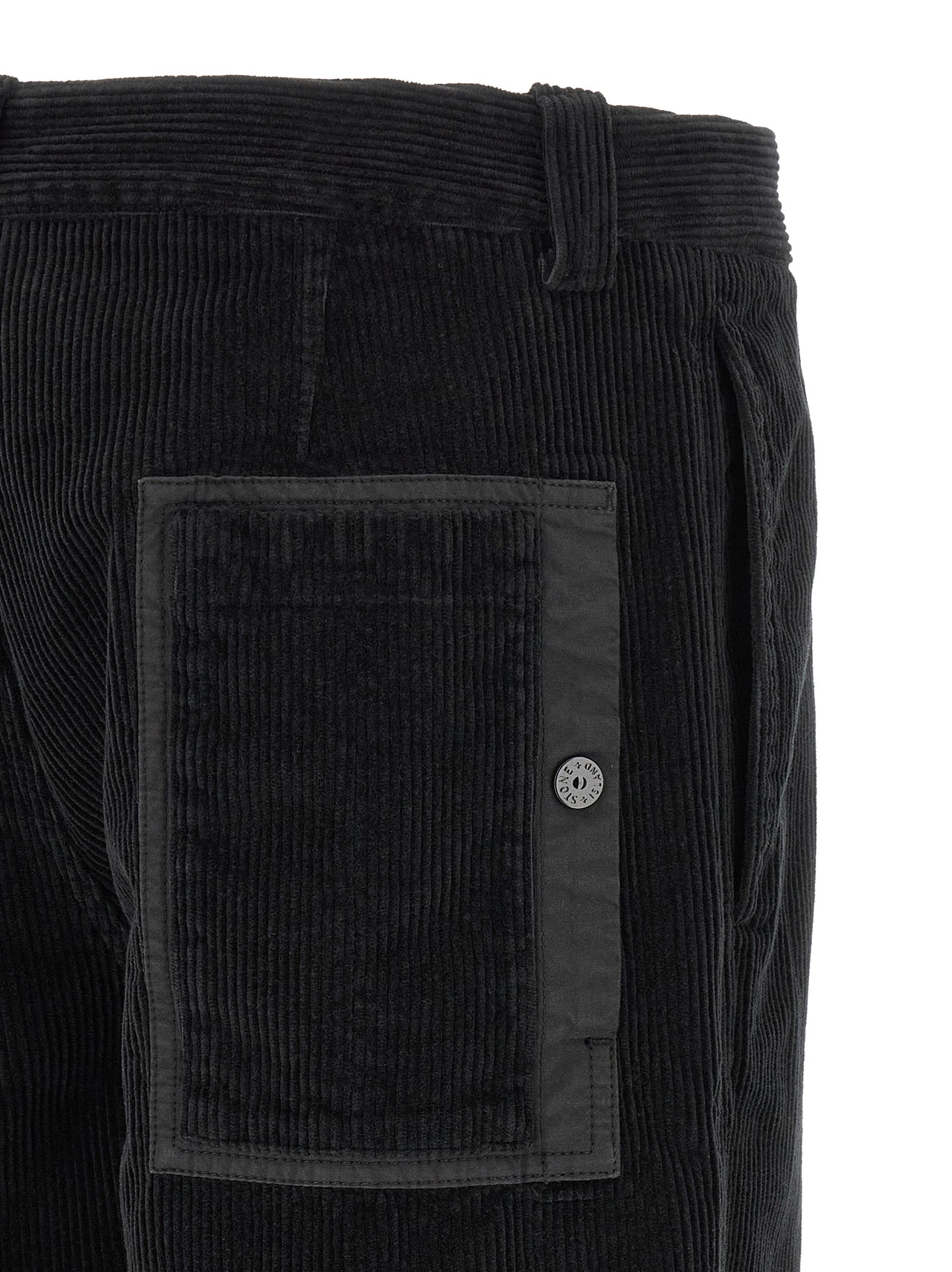 Black Cotton Casual Pants