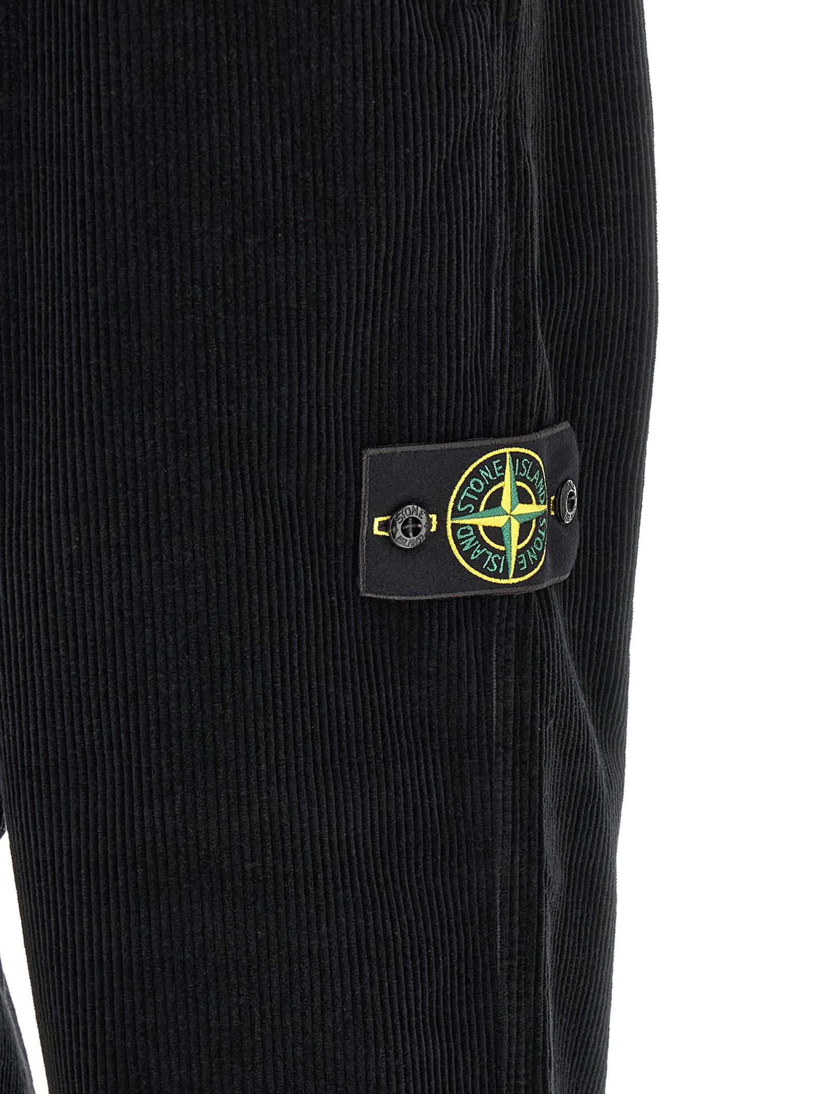 Black Cotton Casual Pants