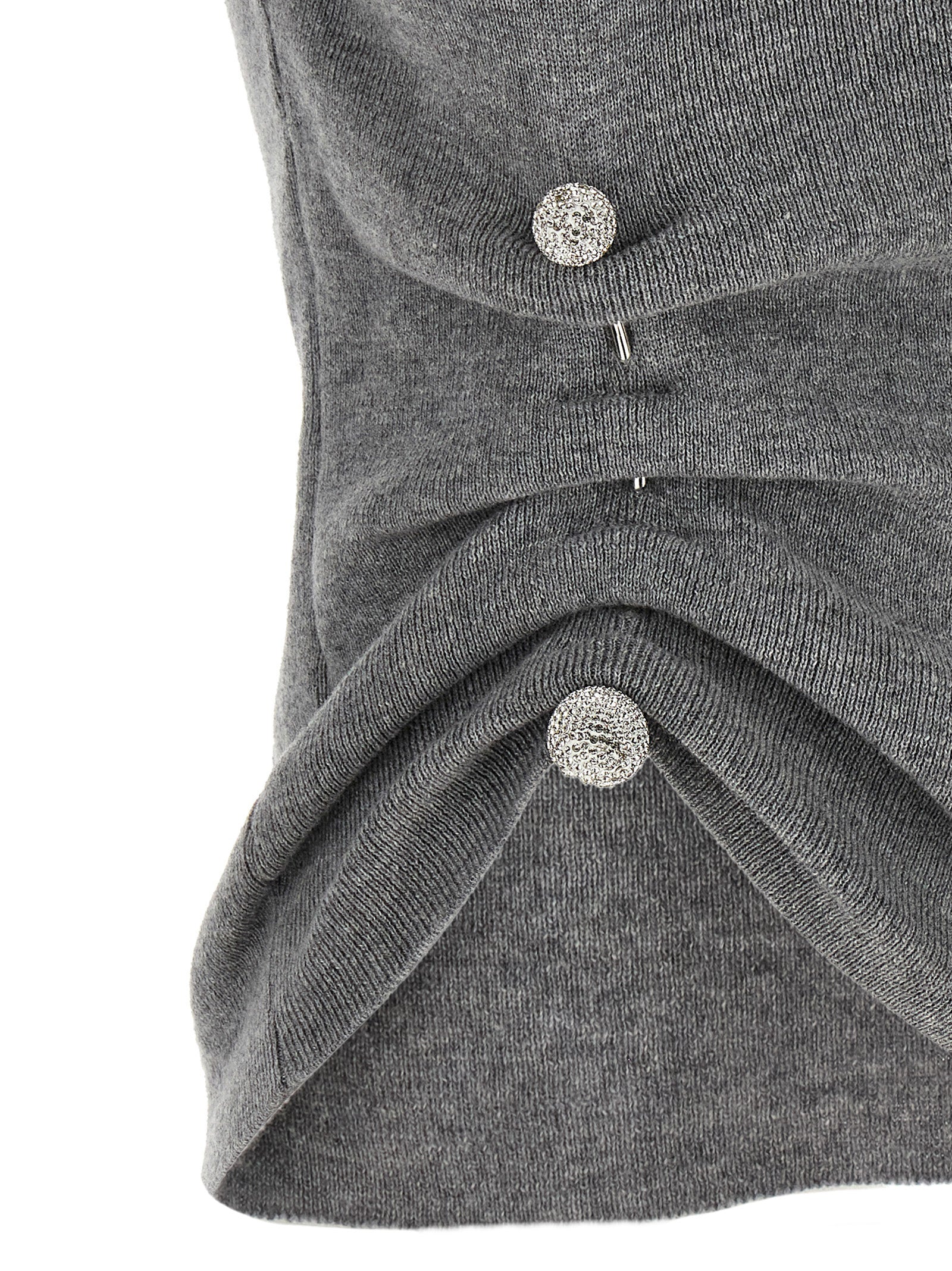 Gray Virgin Wool Sleeveles Sweater