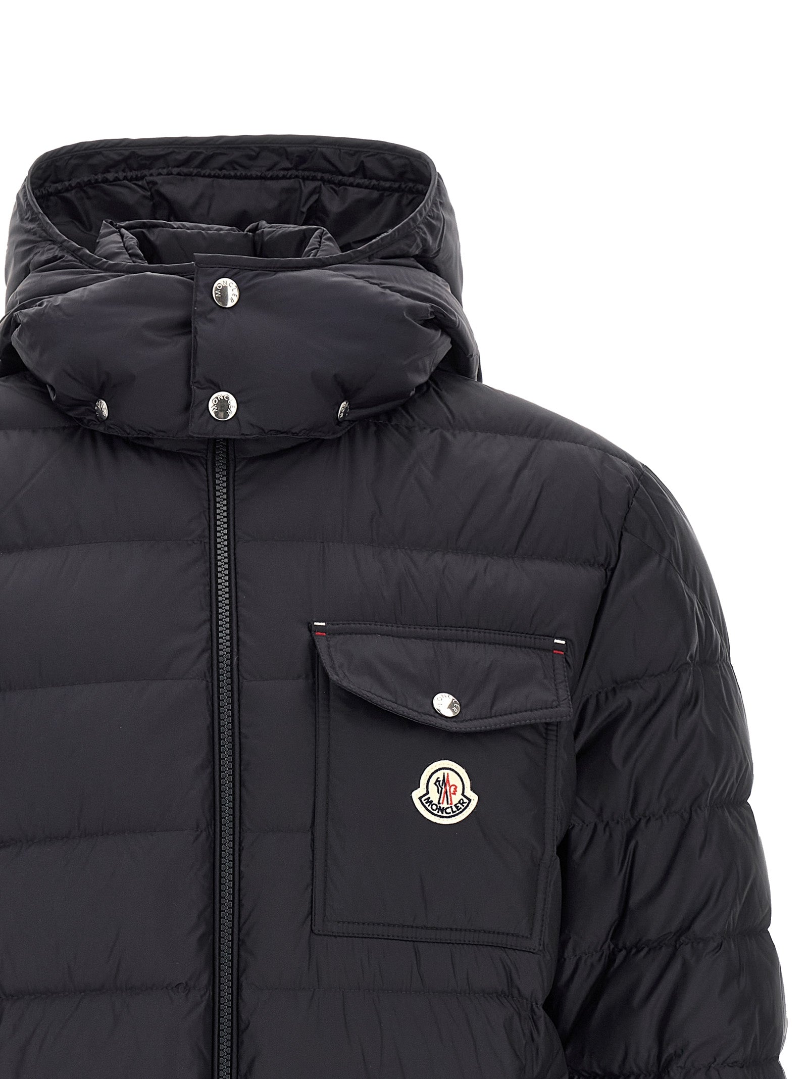 Blue Polyamide Full-Length Jacket