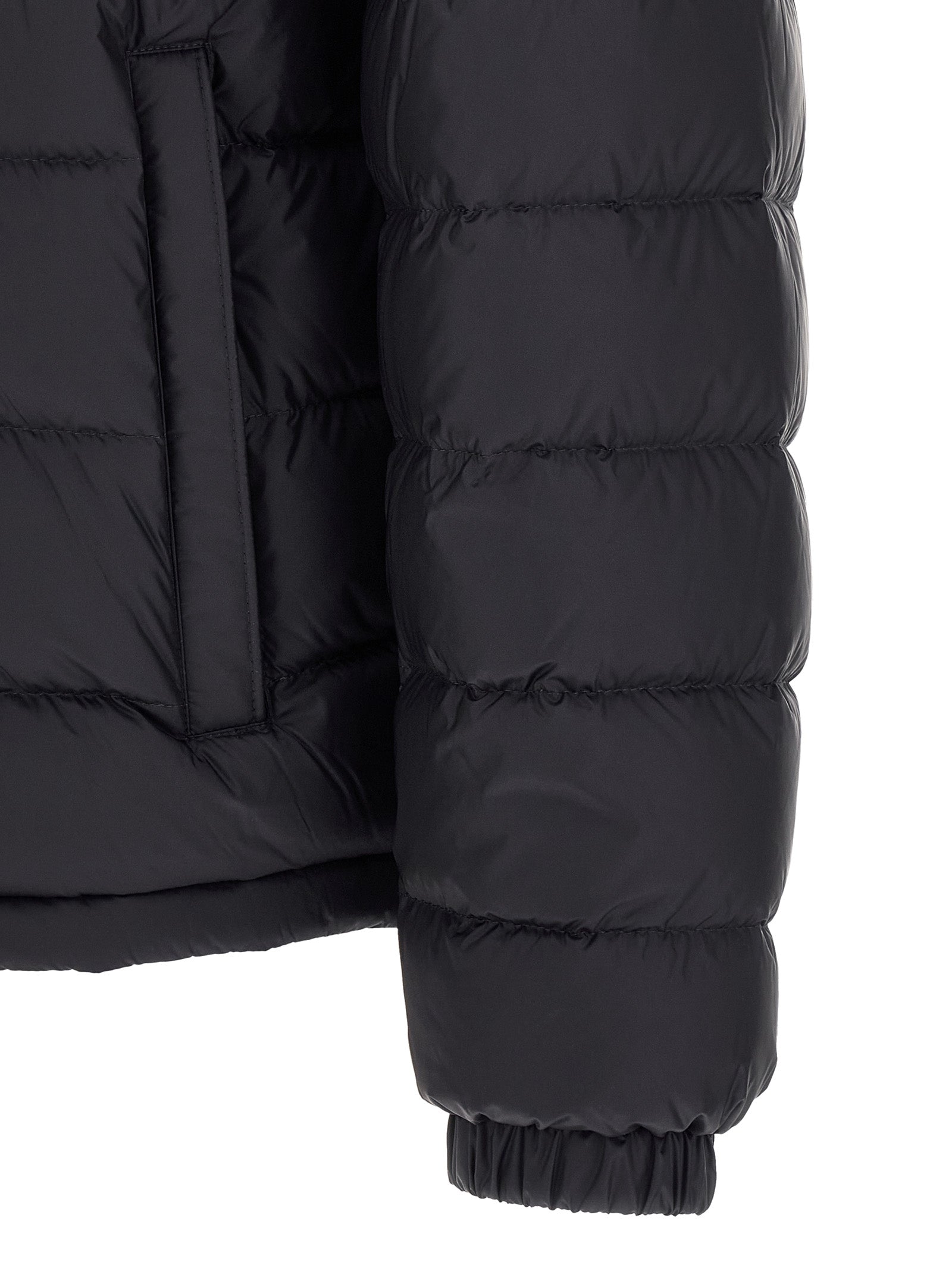 Blue Polyamide Full-Length Jacket