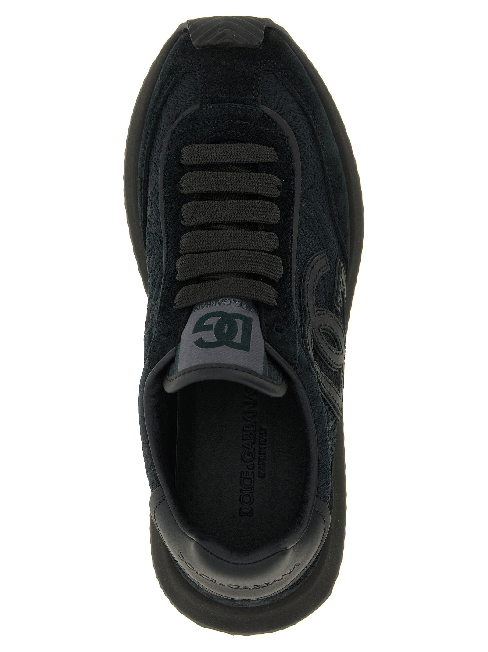 Black Leather Athletic Sneakers