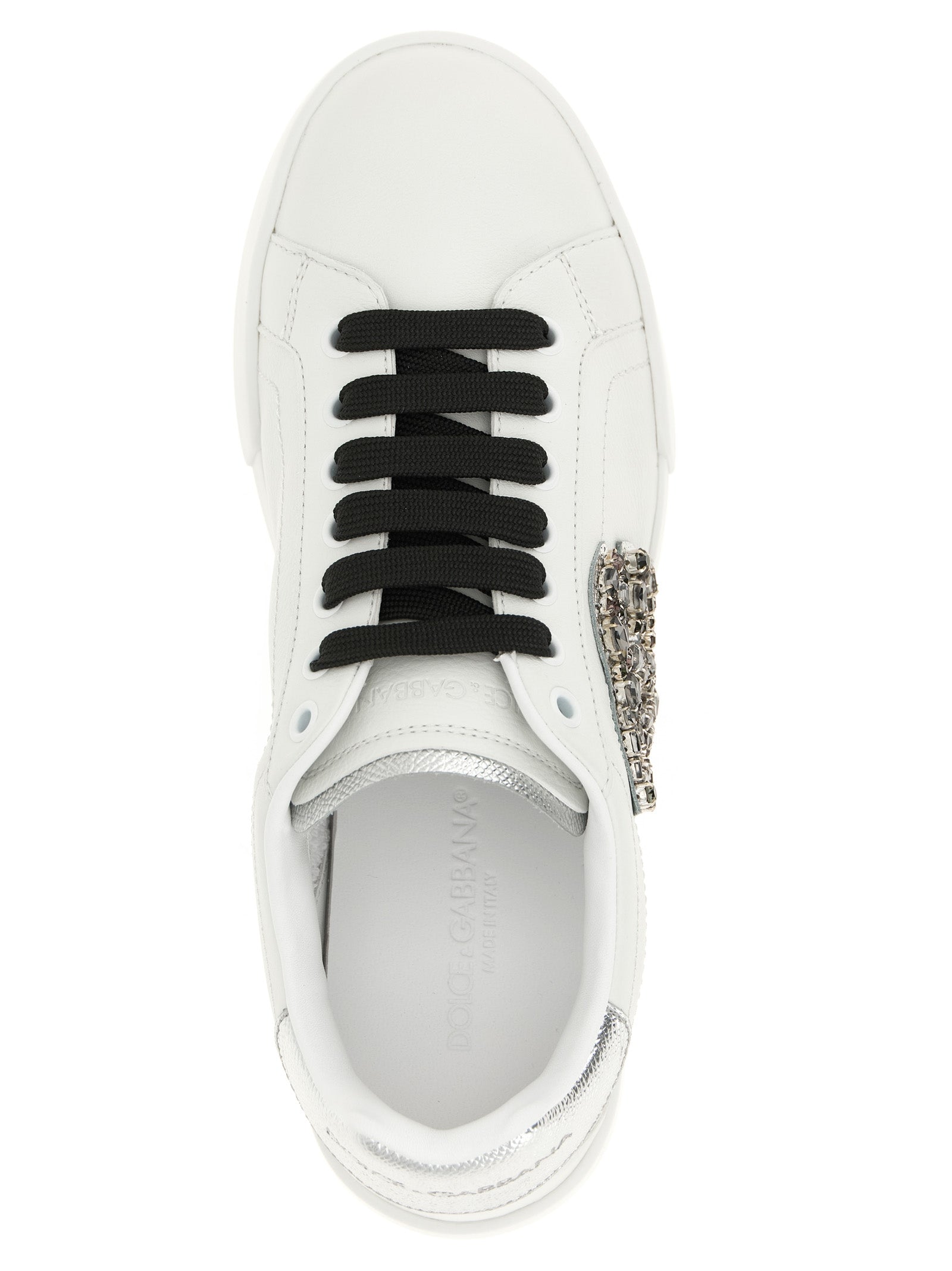 Silver Calfskin Low Top Sneakers